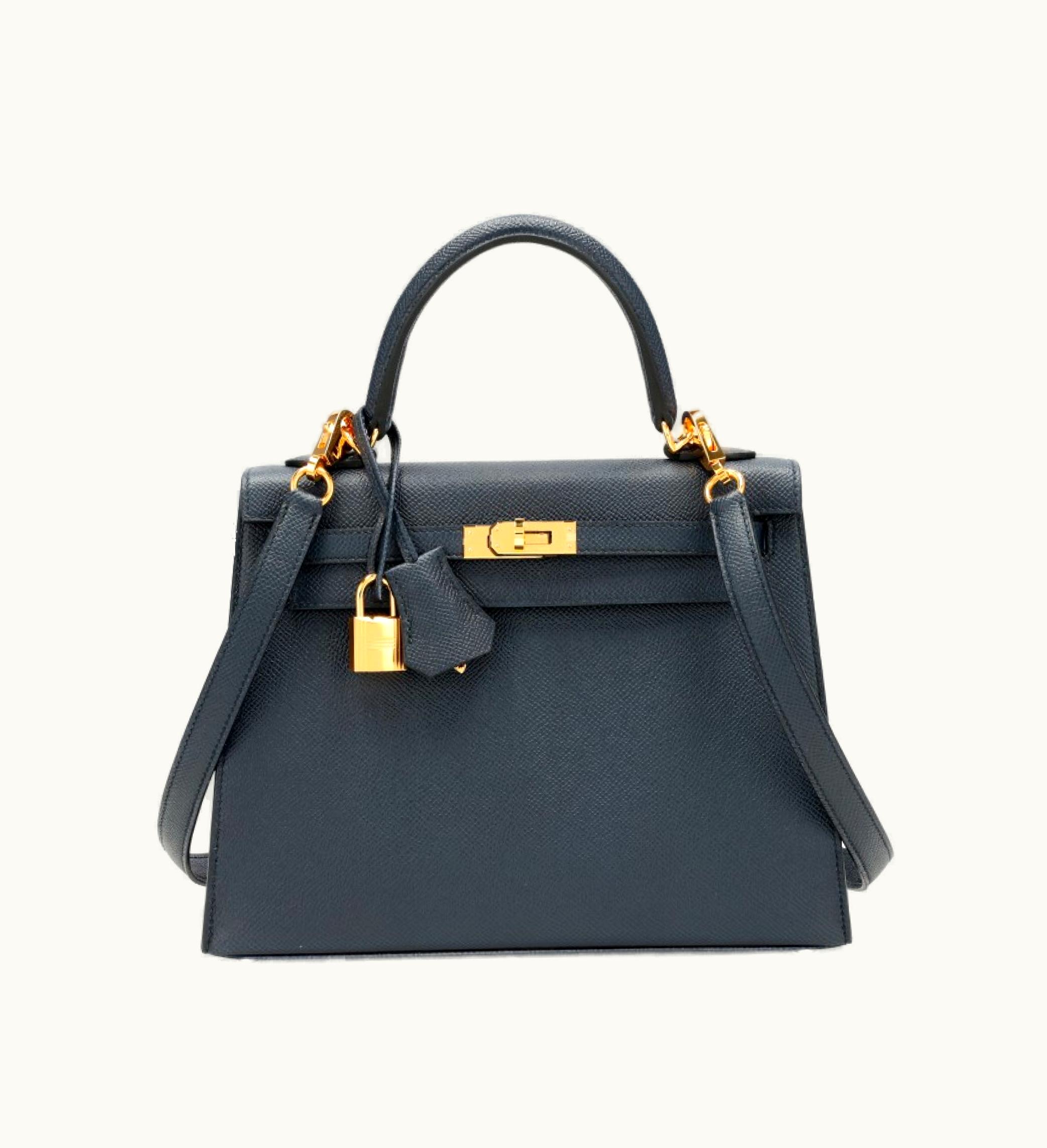 Hermès Hermès Kelly 25cm - Bleu Indigo - Swift - Retourne - Gold (GHW)