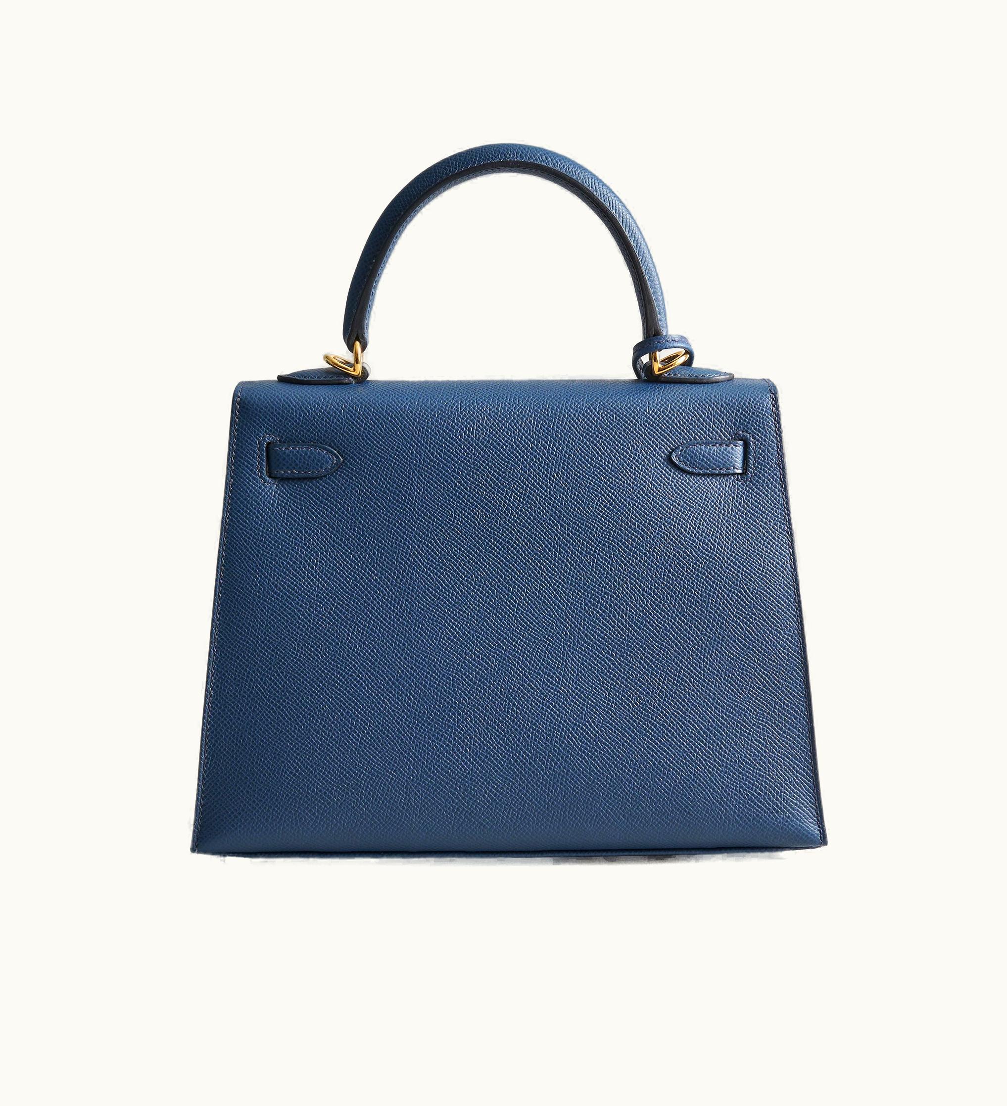 Hermès Hermès Kelly 25cm - Bleu de Prusse - Togo - Retourne - Gold (GHW)