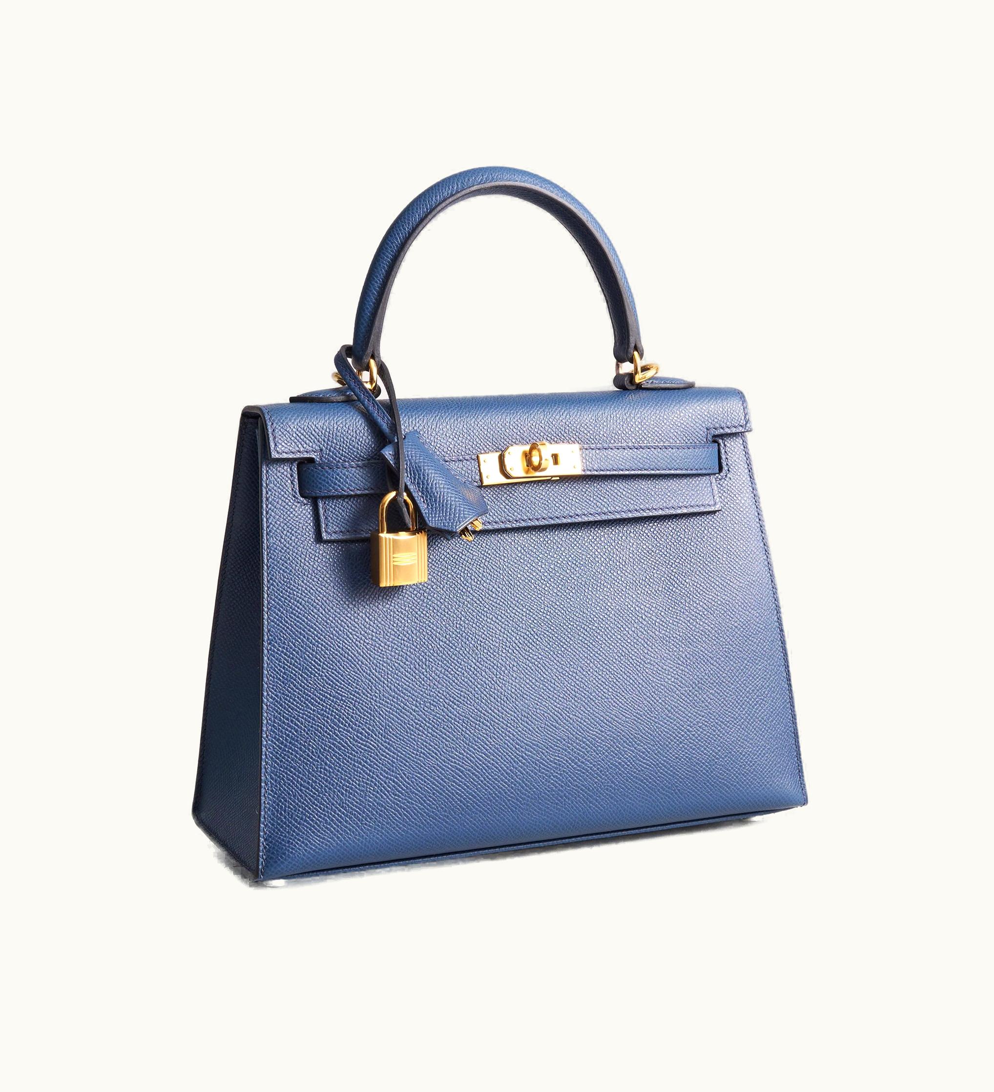 Hermès Hermès Kelly 25cm - Bleu de Prusse - Epsom - Sellier - Gold (GHW)