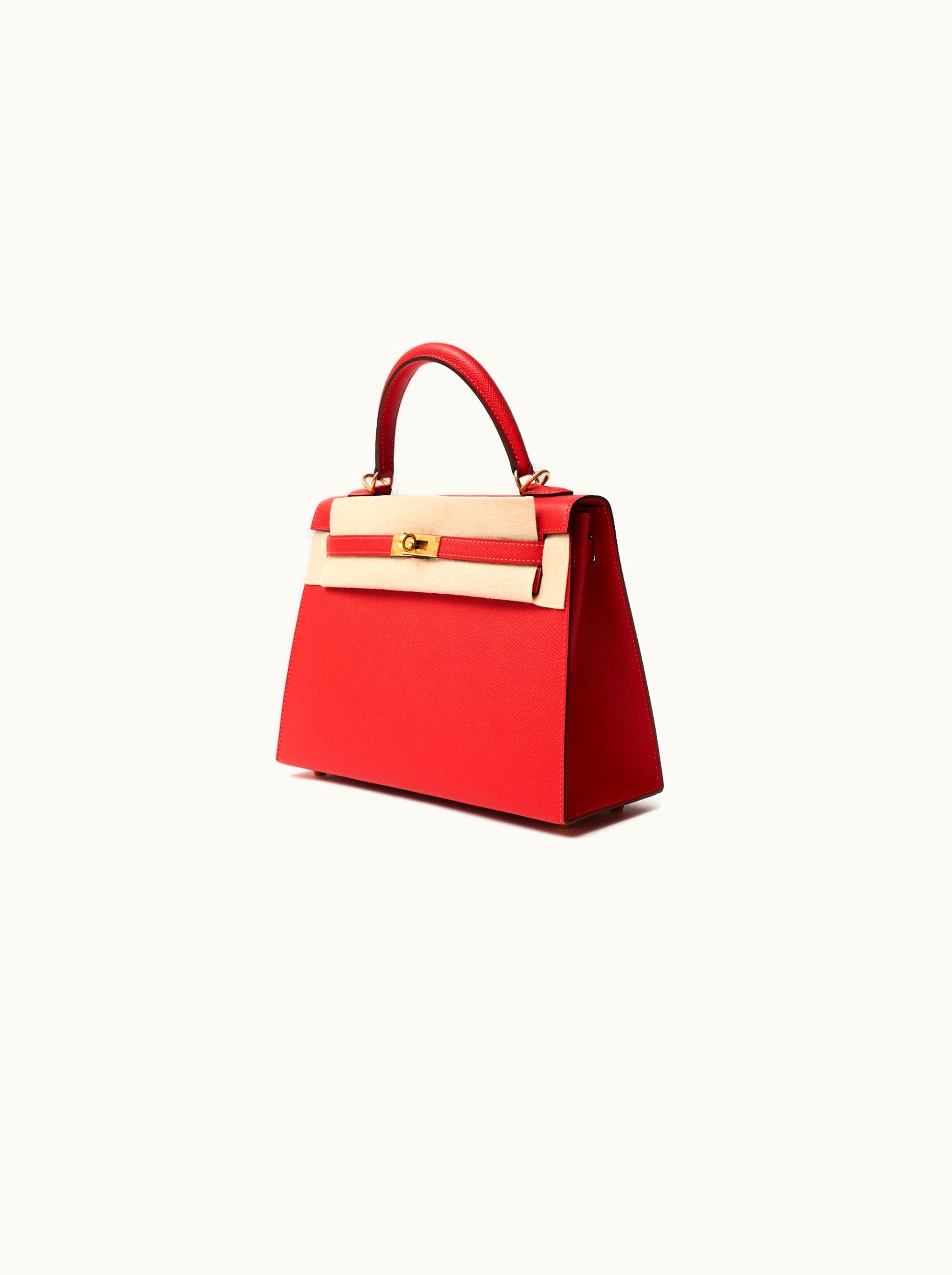 Hermès Hermès Kelly 25cm - Rouge de Coeur - Clemence - Retourne - Gold (GHW)