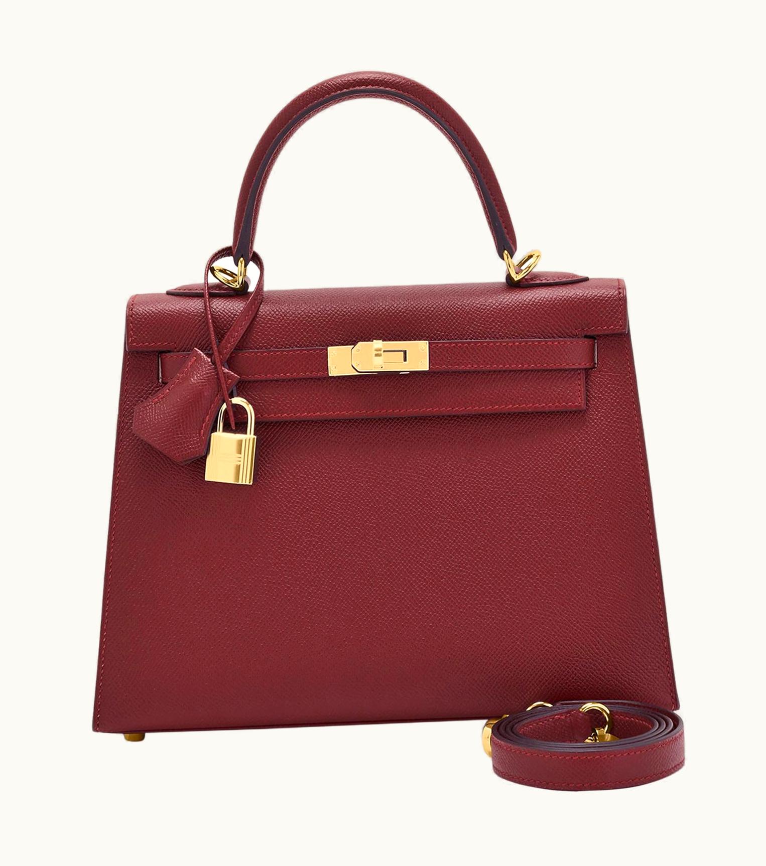 Hermès Hermès Kelly 25cm - Bordeaux - Togo - Sellier - Gold (GHW)