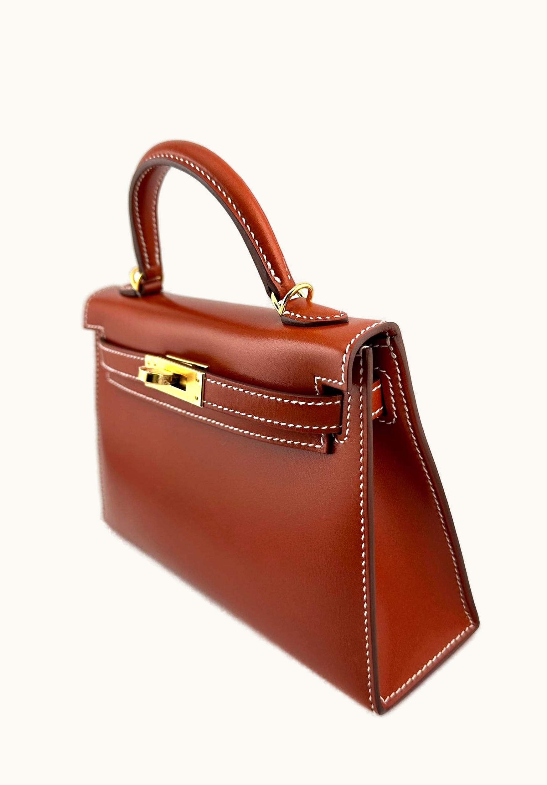 Hermès Hermès Kelly 25cm - Brique - Togo - Sellier - Gold (GHW)