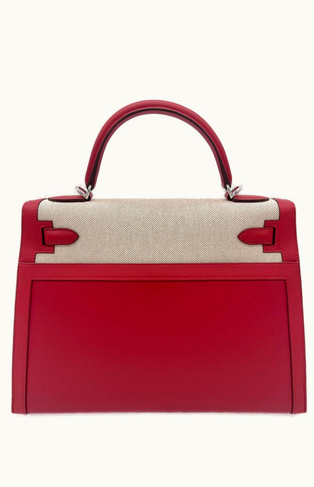 Hermès Hermès Kelly 25cm - Rouge Piment - Clemence - Sellier - Palladium (PHW)