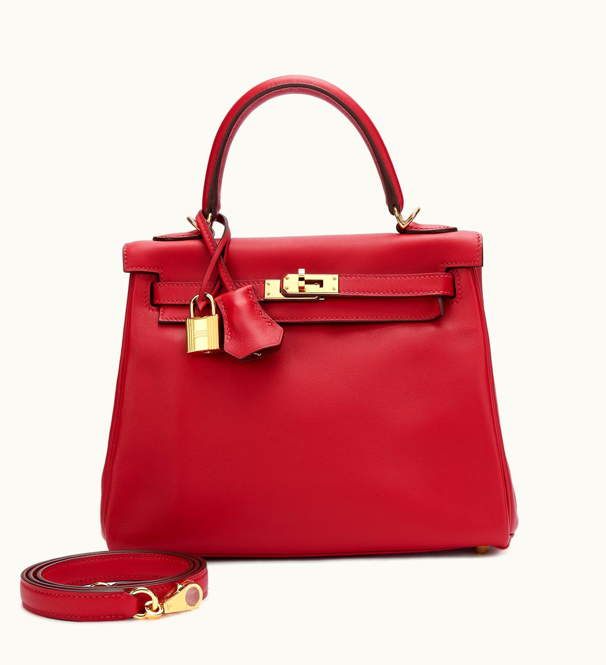 Hermès Hermès Kelly 25cm - Rouge Piment - Swift - Retourne - Gold (GHW)
