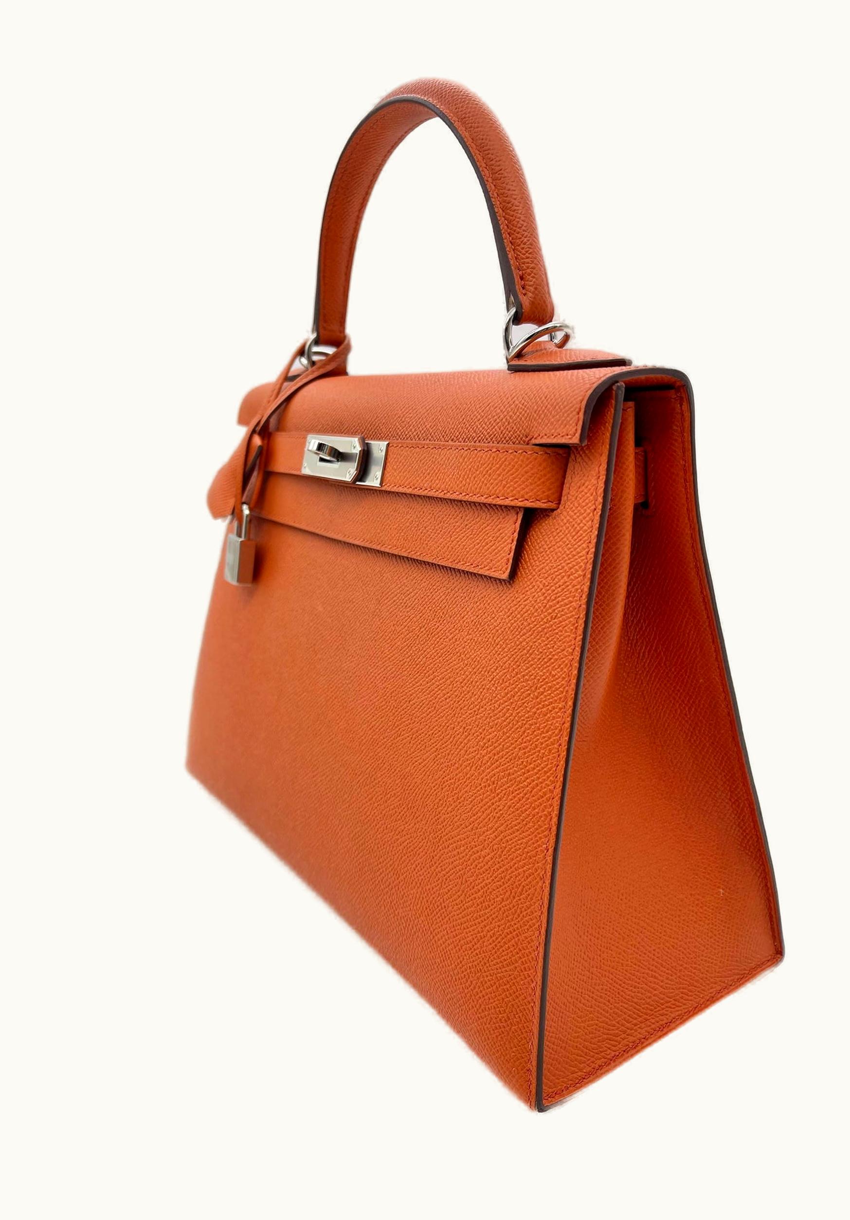 Hermès Hermès Kelly 25cm - Orange - Swift - Retourne - Palladium (PHW)