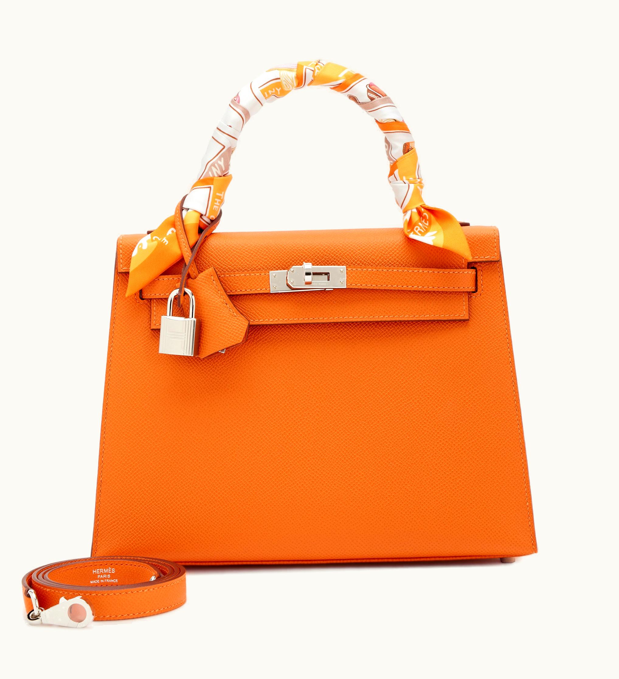 Hermès Hermès Kelly 25cm - Orange - Swift - Sellier - Palladium (PHW)