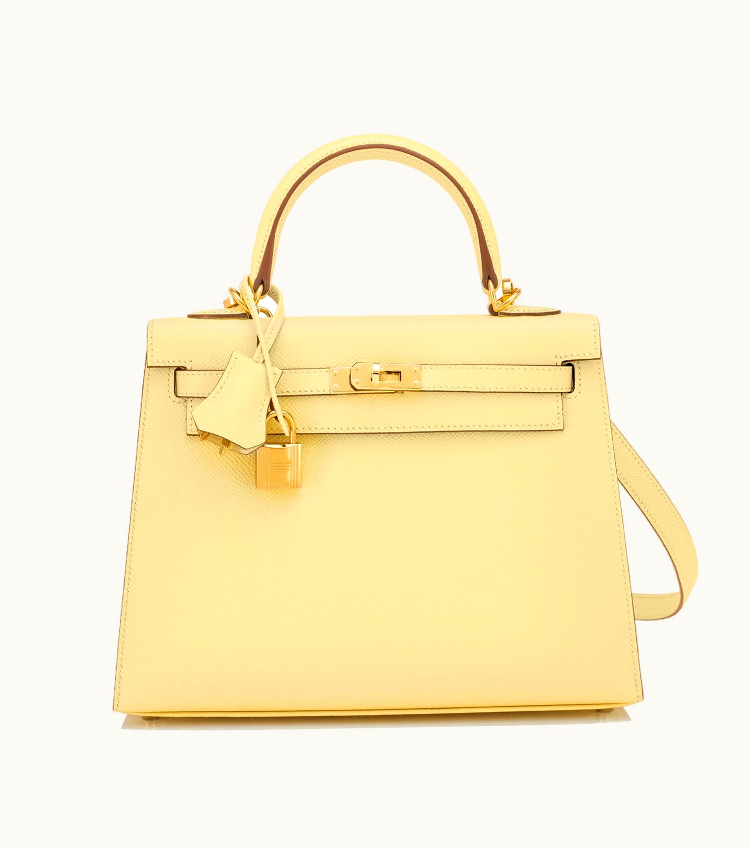 Hermès Hermès Kelly 25cm - Jaune Poussin - Togo - Sellier - Gold (GHW)