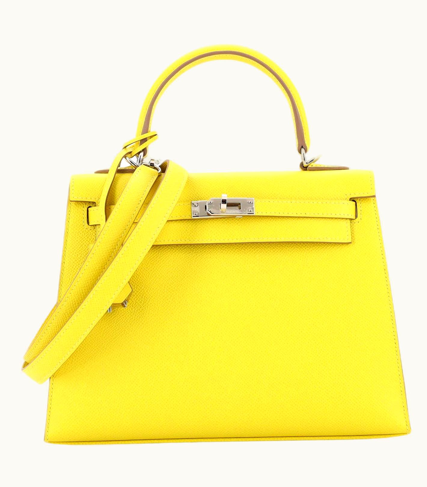 Hermès Hermès Kelly 25cm - Lime - Epsom - Retourne - Palladium (PHW)