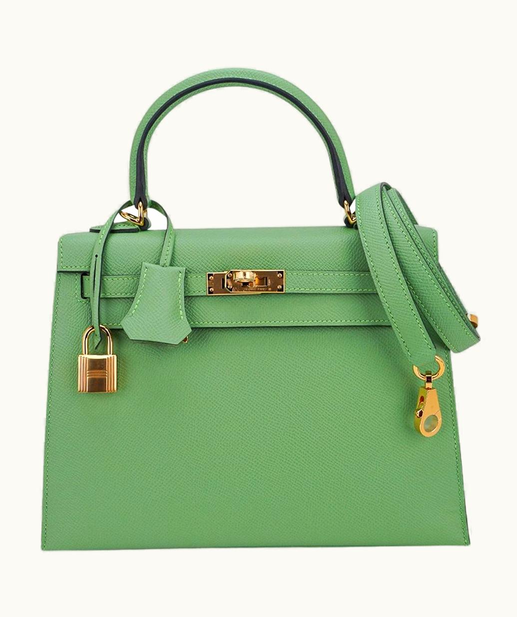 Hermès Hermès Kelly 25cm - Vert Criquet - Swift - Retourne - Gold (GHW)
