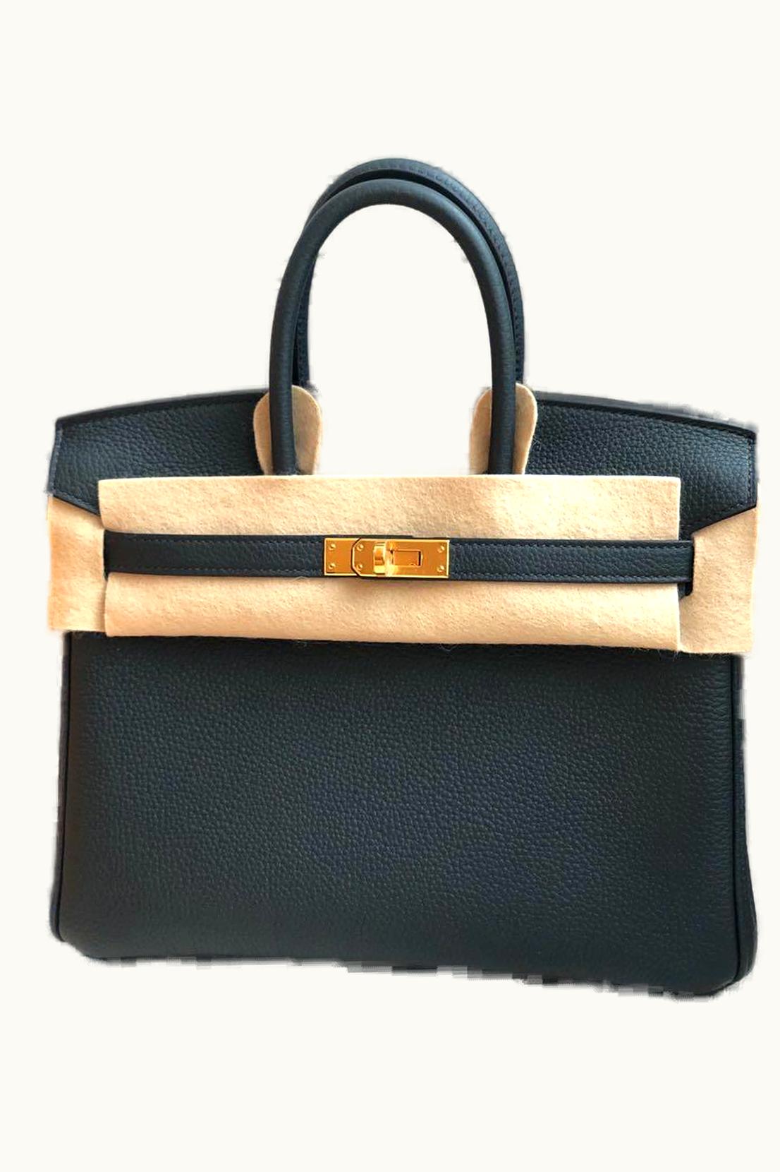 Hermès Hermès Kelly 25cm - Vert Rousseau - Clemence - Sellier - Gold (GHW)
