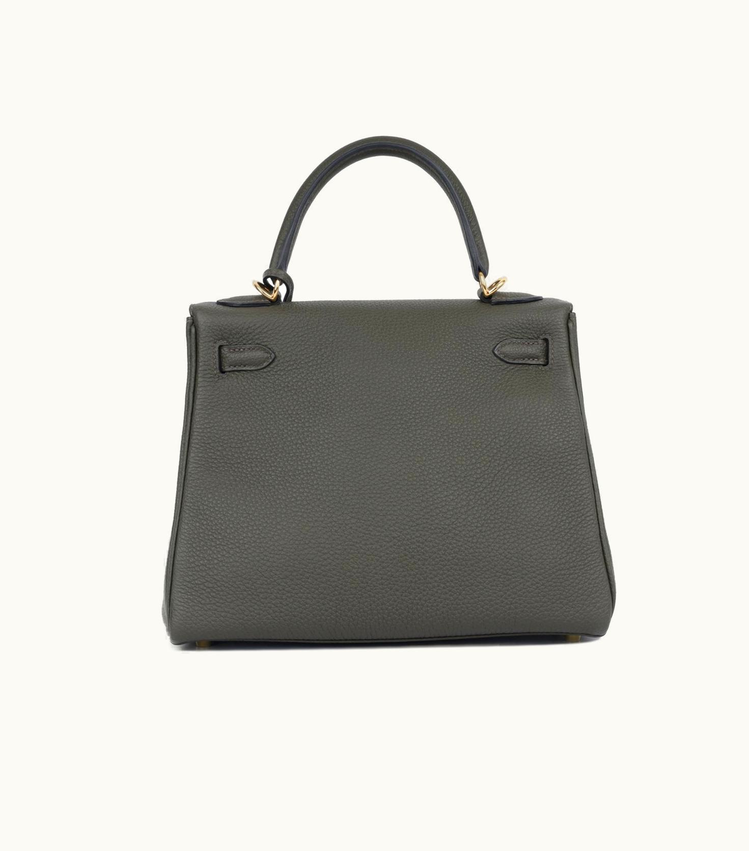 Hermès Hermès Kelly 25cm - Vert de Gris - Togo - Sellier - Gold (GHW)