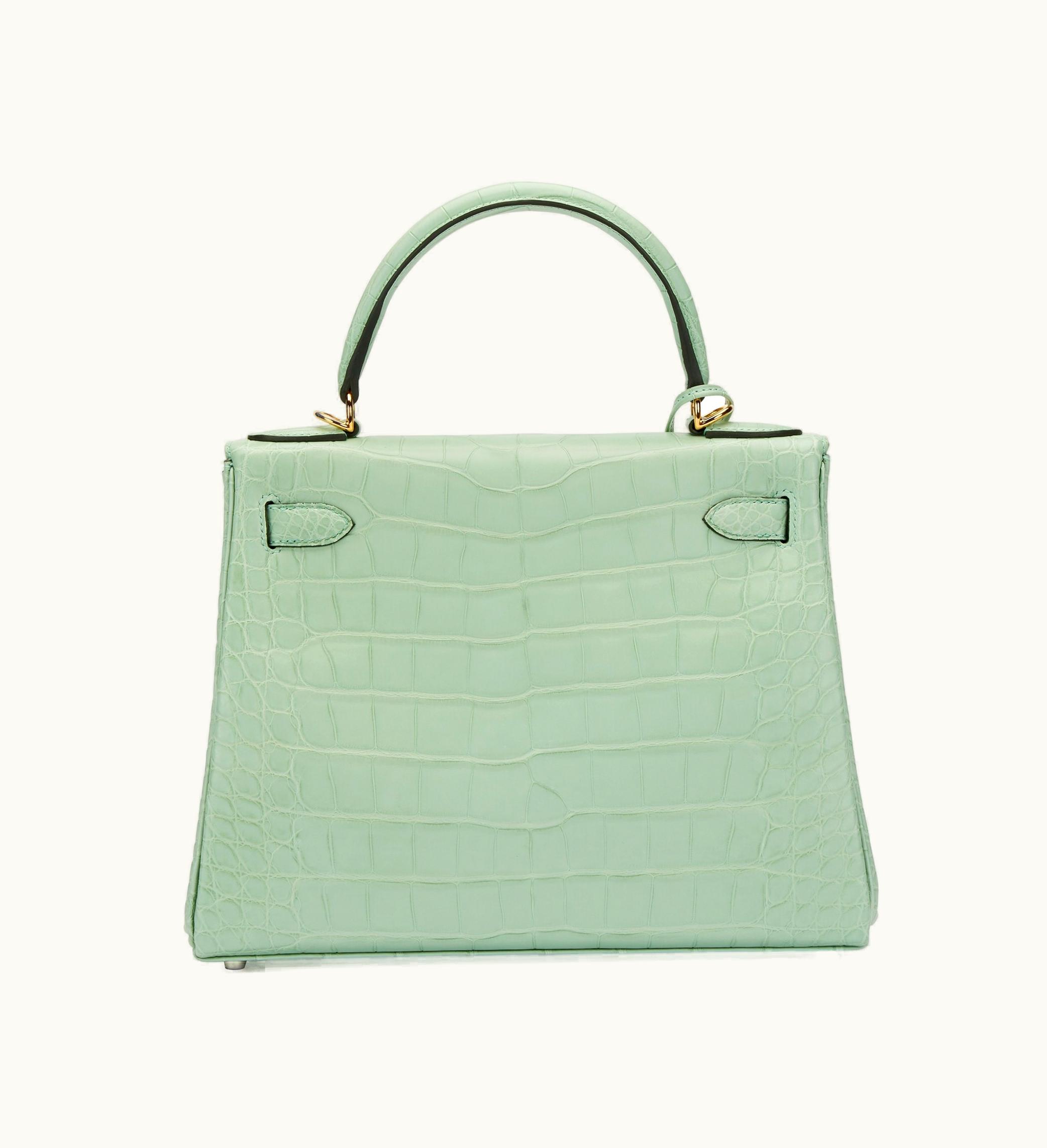 Hermès Hermès Kelly 25cm - Vert d'Eau - Epsom - Retourne - Gold (GHW)