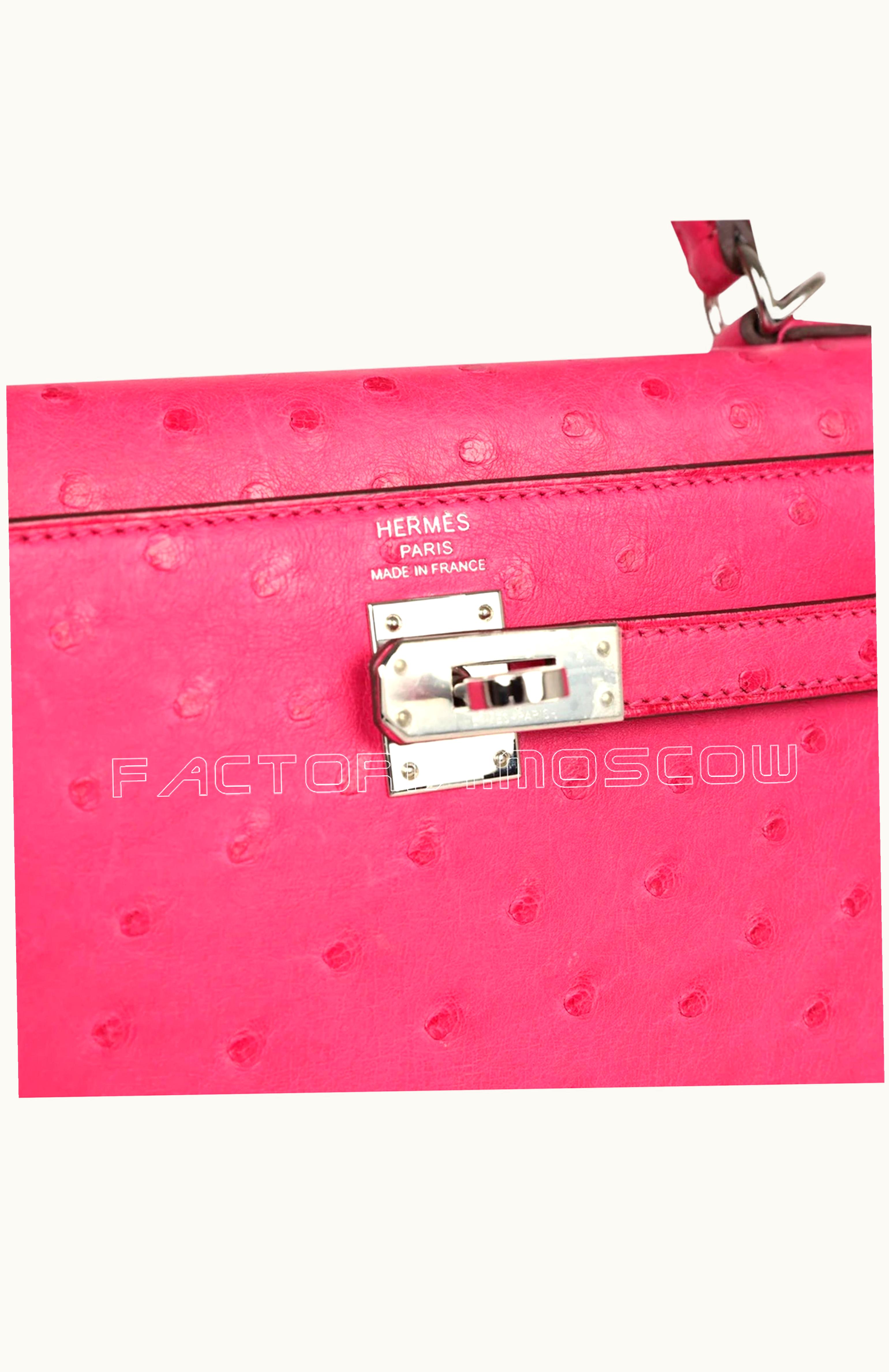 Hermès Hermès Kelly 25cm - Rose Tyrien - Togo - Retourne - Palladium (PHW)