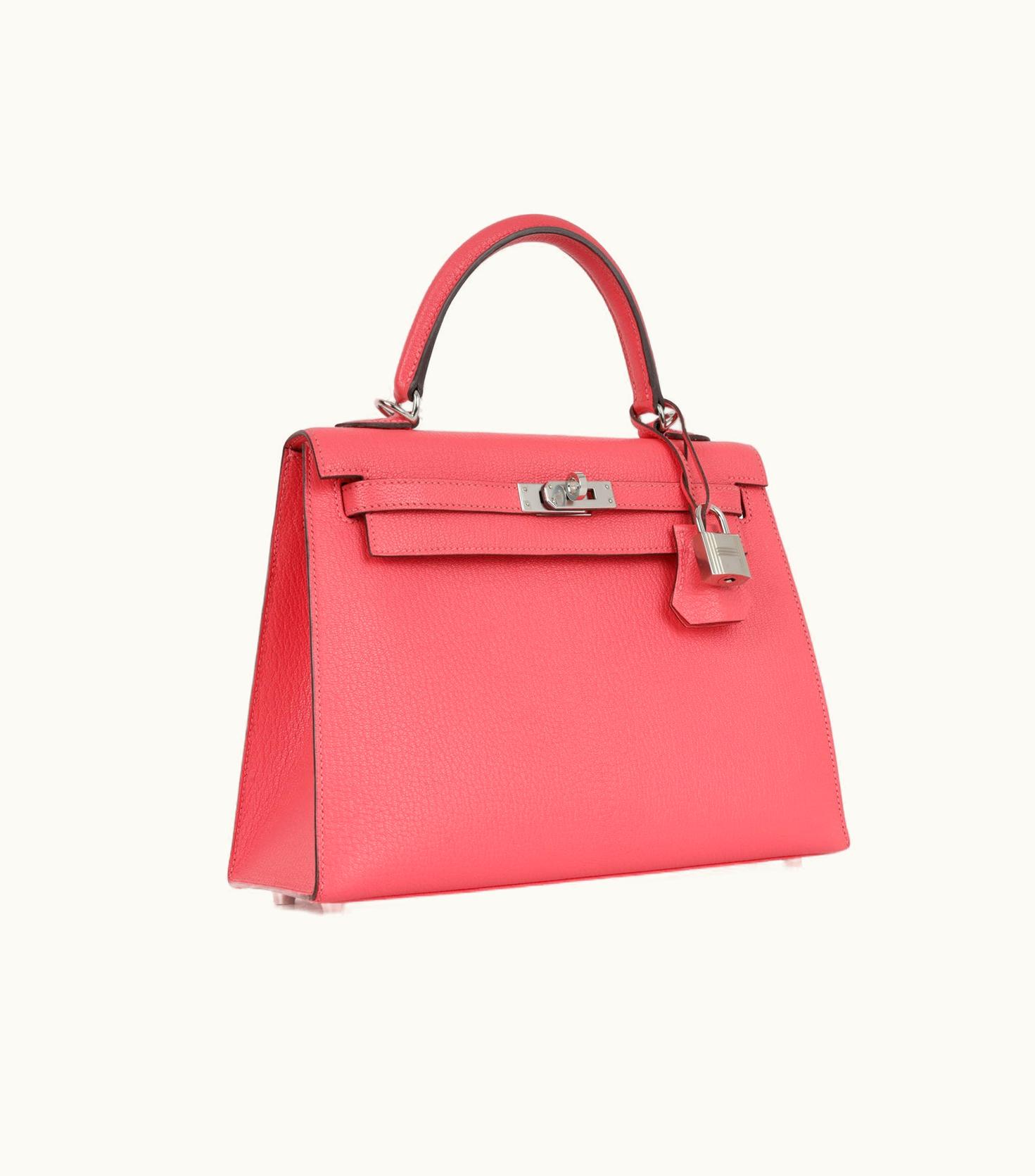 Hermès Hermès Kelly 25cm - Rose Lipstick - Swift - Sellier - Palladium (PHW)