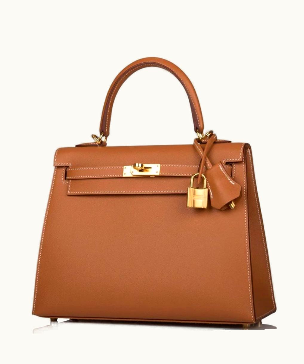 Hermès Hermès Kelly 25cm - Gold - Clemence - Sellier - Gold (GHW)