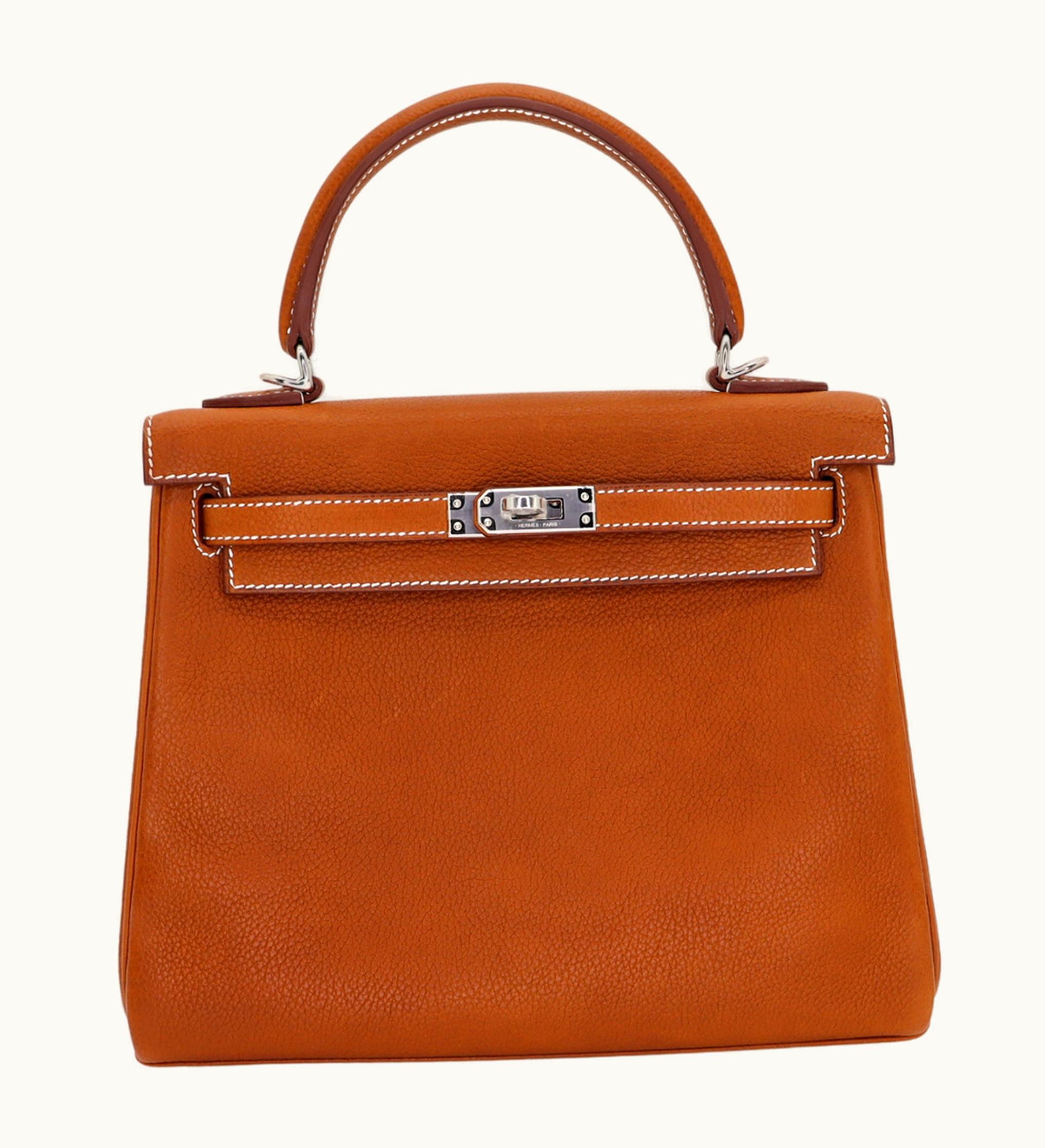 Hermès Hermès Kelly 25cm - Fauve - Clemence - Retourne - Palladium (PHW)