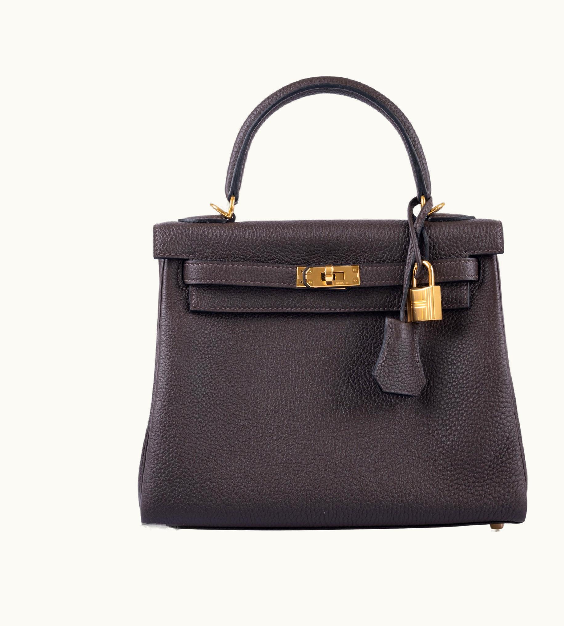 Hermès Hermès Kelly 25cm - Ebene - Epsom - Retourne - Gold (GHW)