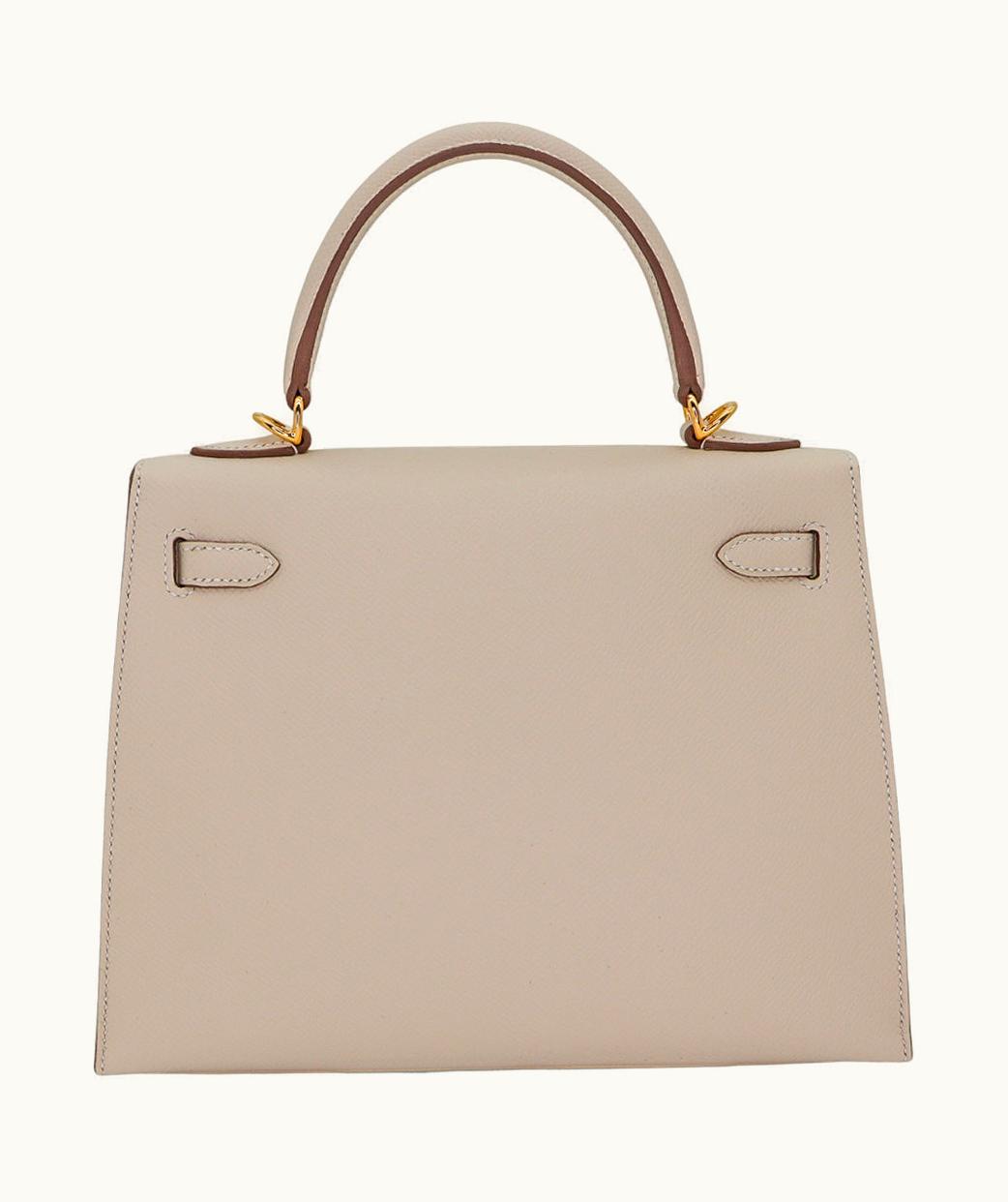 Hermès Hermès Kelly 25cm - Craie - Epsom - Sellier - Gold (GHW)