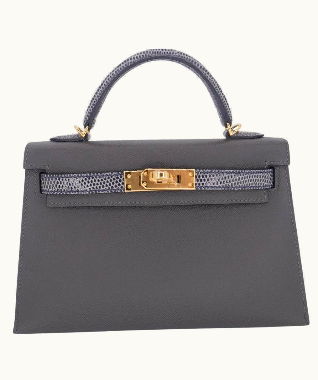 Hermès Hermès Kelly 25cm - Graphite - Swift - Retourne - Gold (GHW)