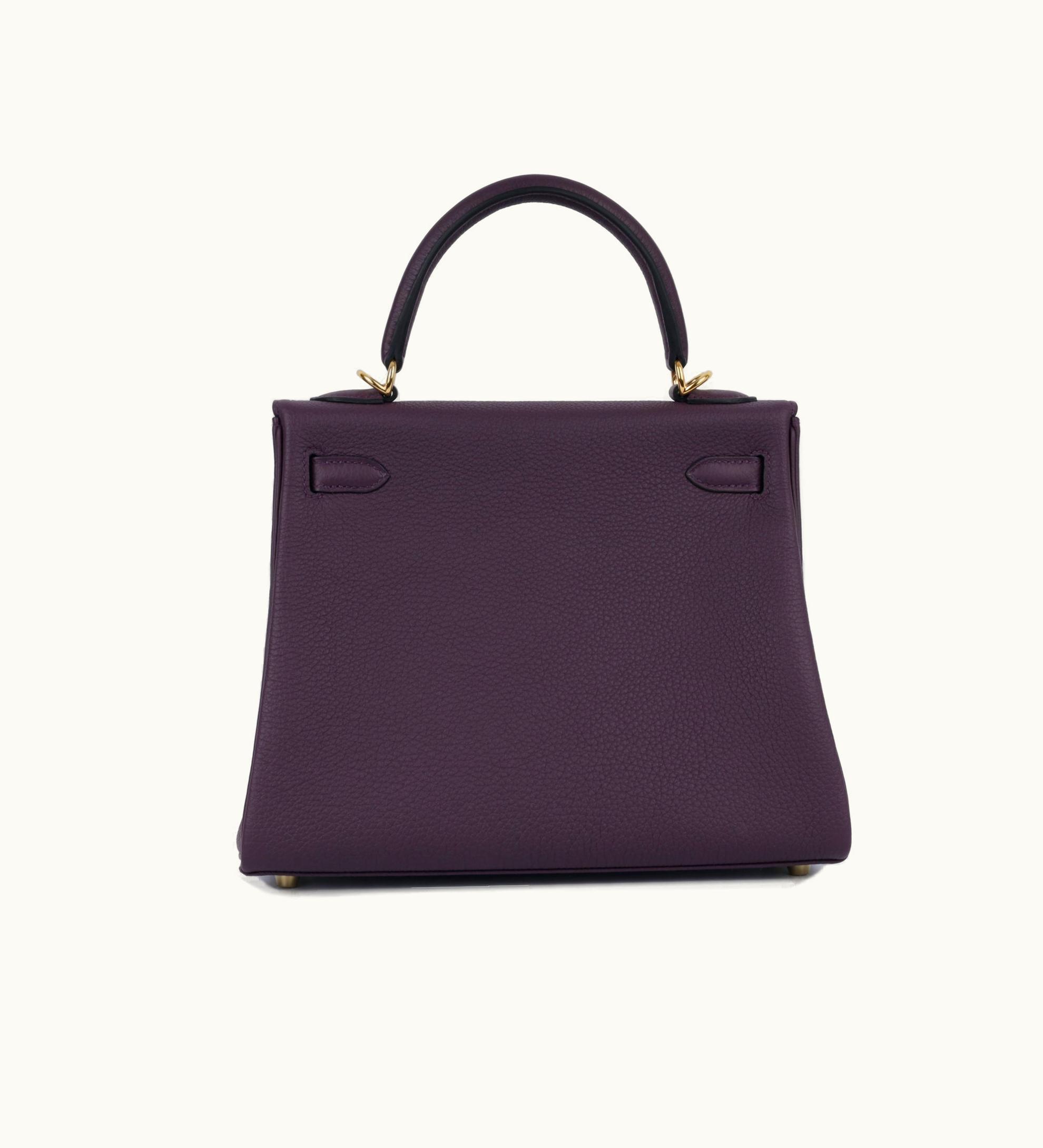 Hermès Hermès Kelly 25cm - Cassis - Epsom - Sellier - Gold (GHW)