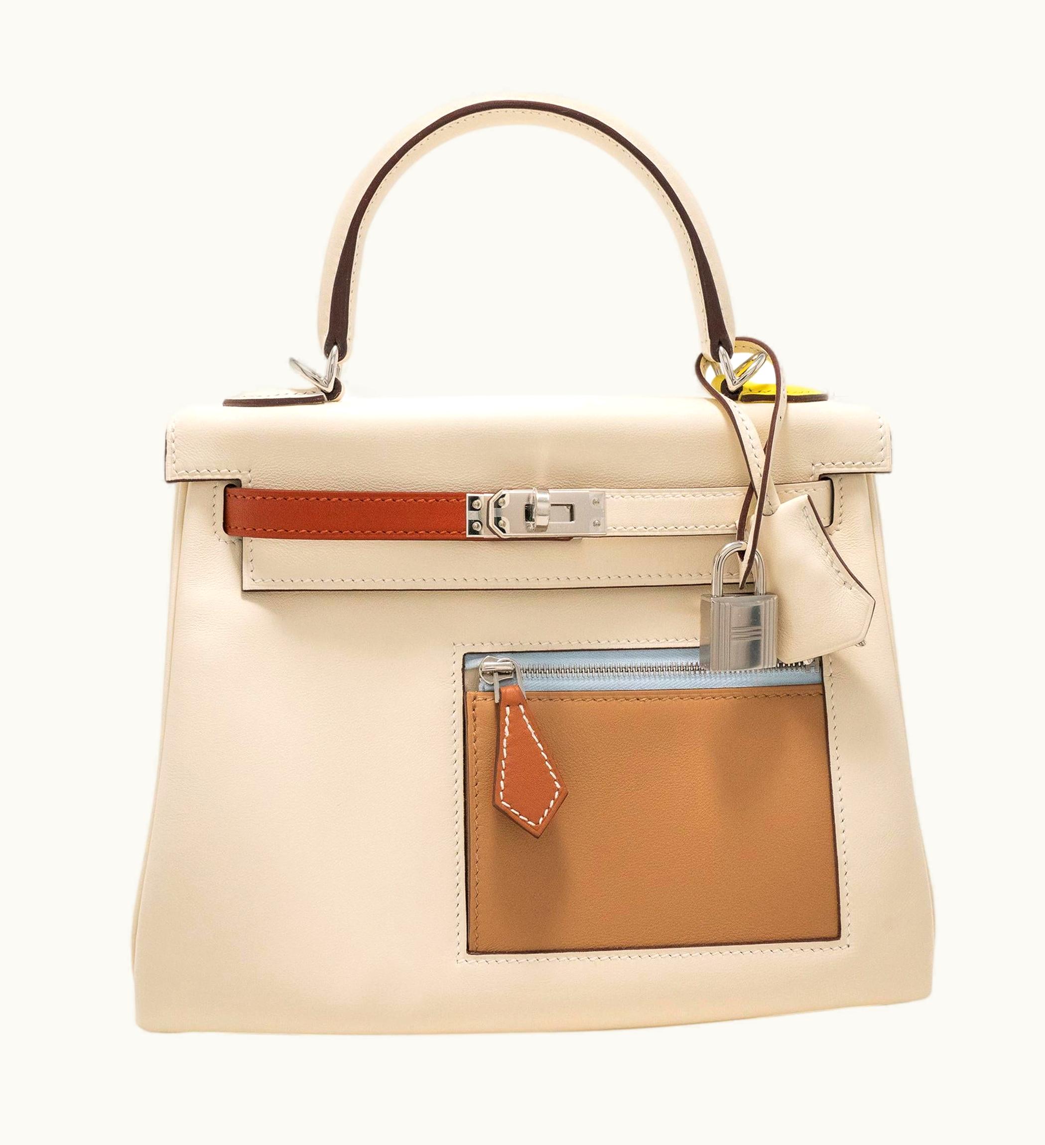 Hermès Hermès Kelly 25cm - Nata - Epsom - Retourne - Palladium (PHW)