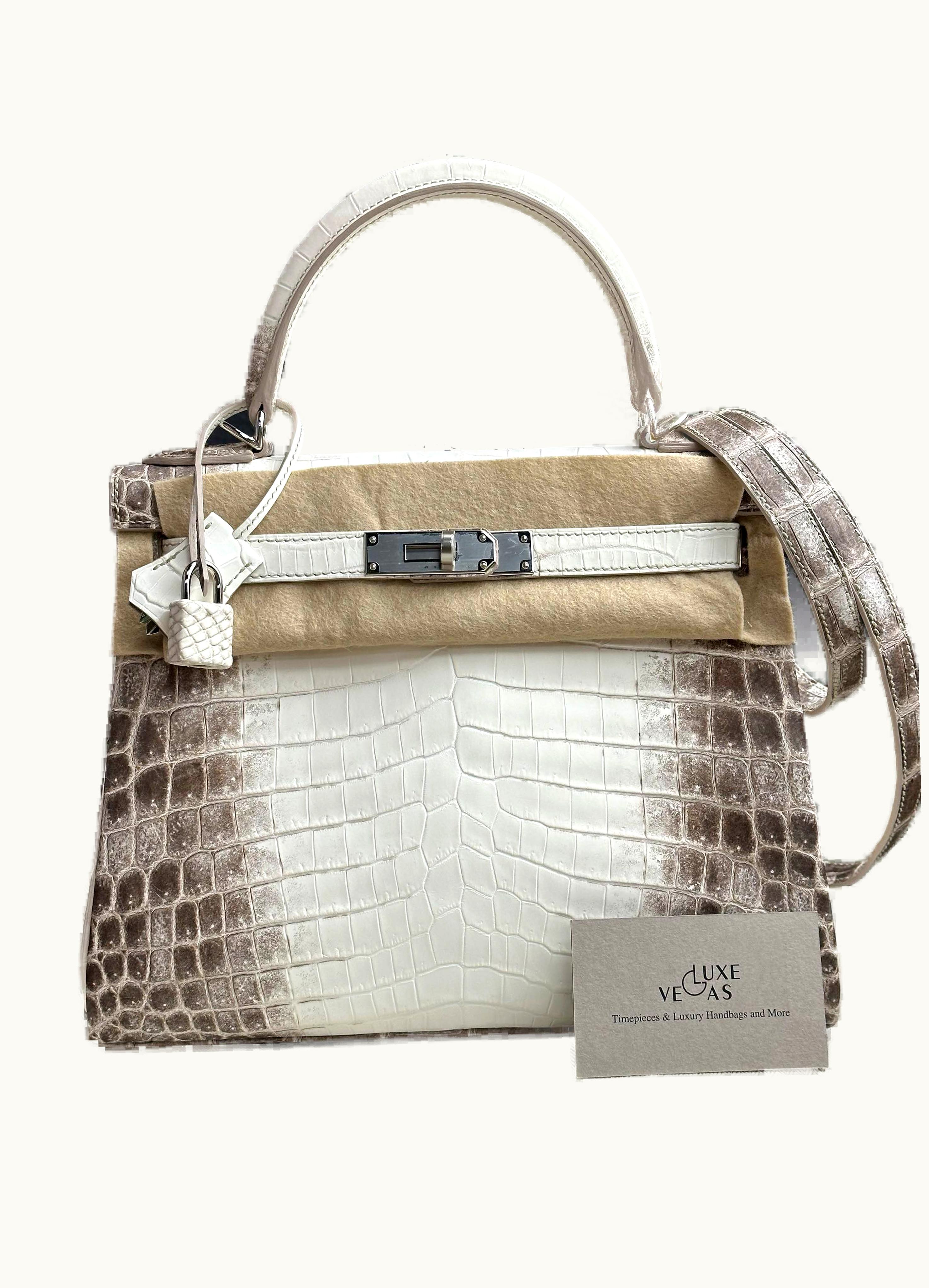 Hermès Hermès Kelly 25cm - Blanc - Epsom - Retourne - Palladium (PHW)