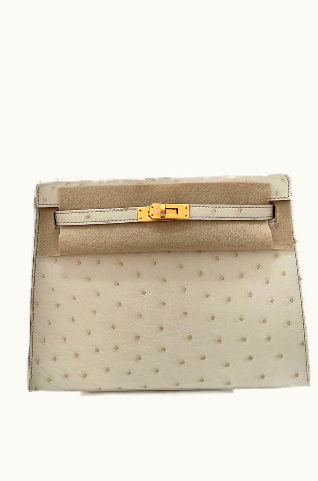 Hermès Hermès Kelly 25cm - Beton - Togo - Sellier - Gold (GHW)