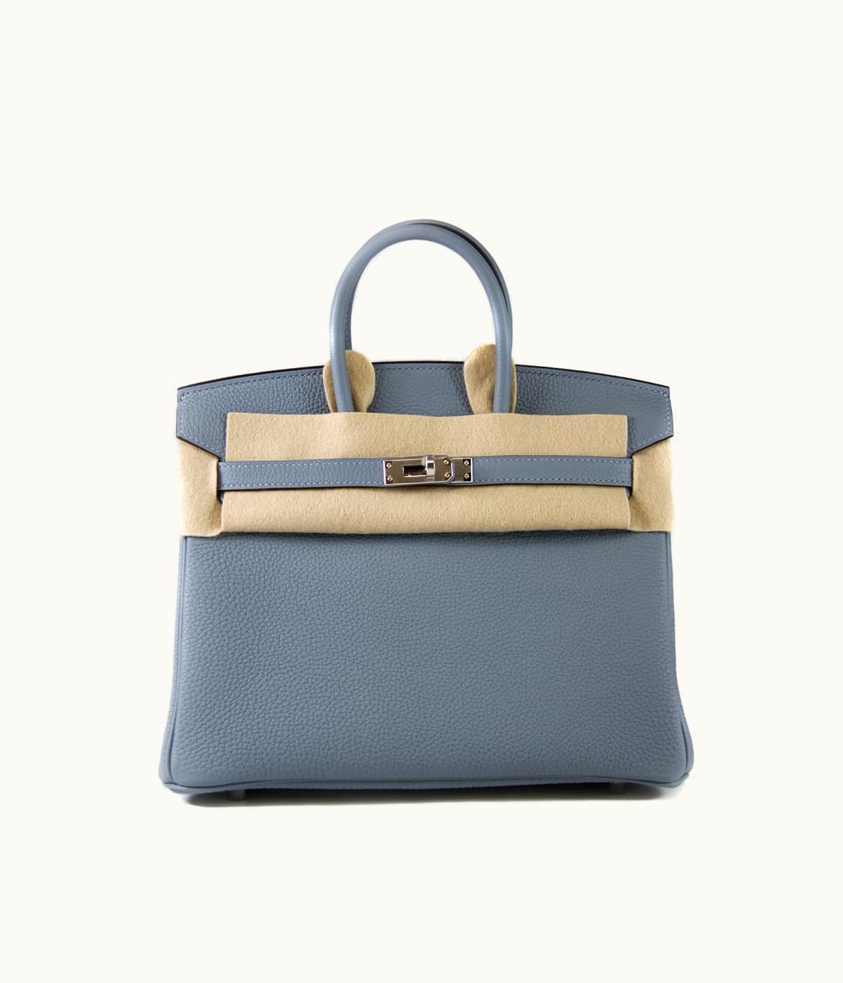 Hermès Hermès Kelly 25cm - Bleu Lin - Epsom - Sellier - Palladium (PHW)