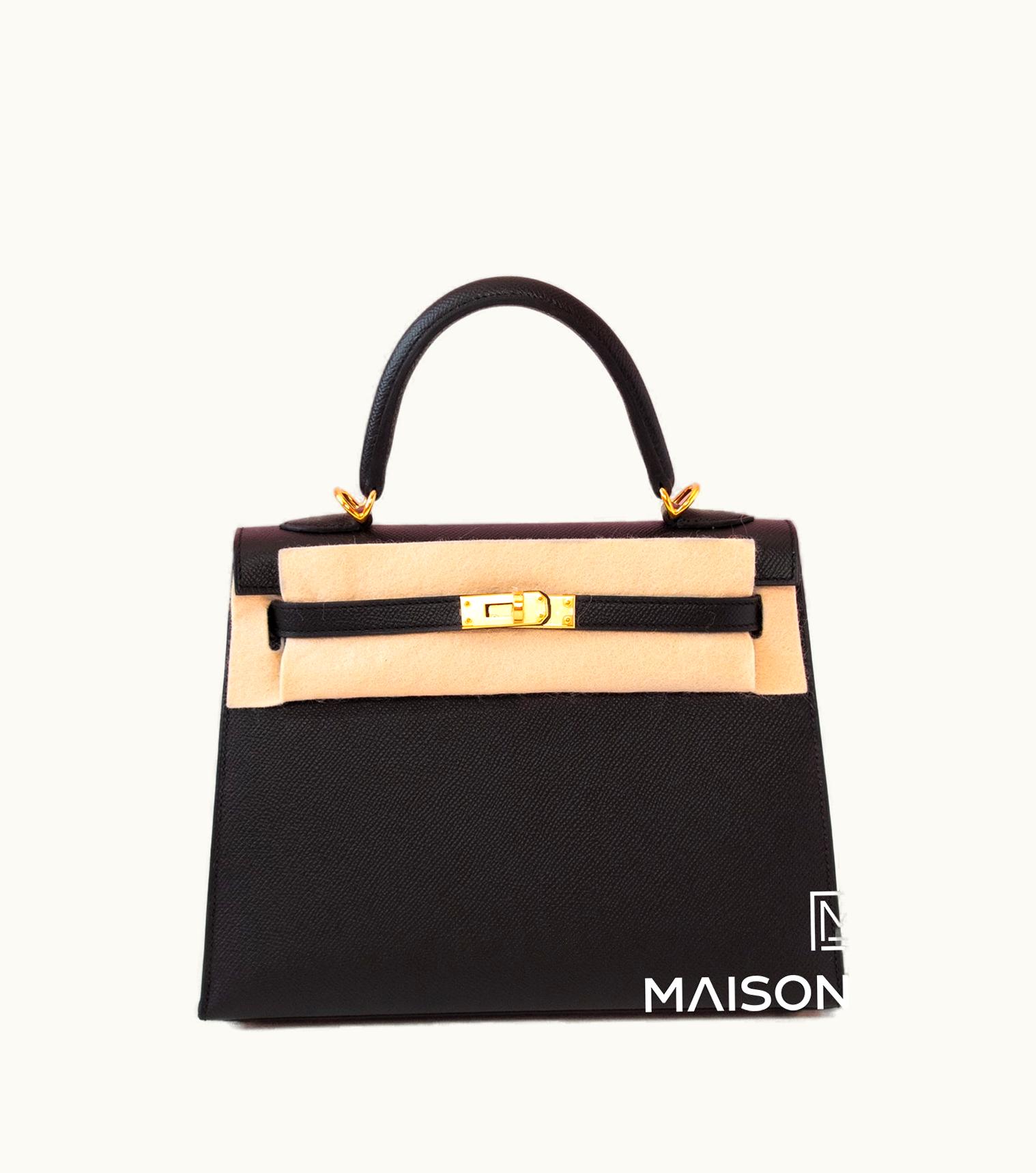 Hermès Hermès Kelly 25cm - Noir - Epsom - Sellier - Gold (GHW)