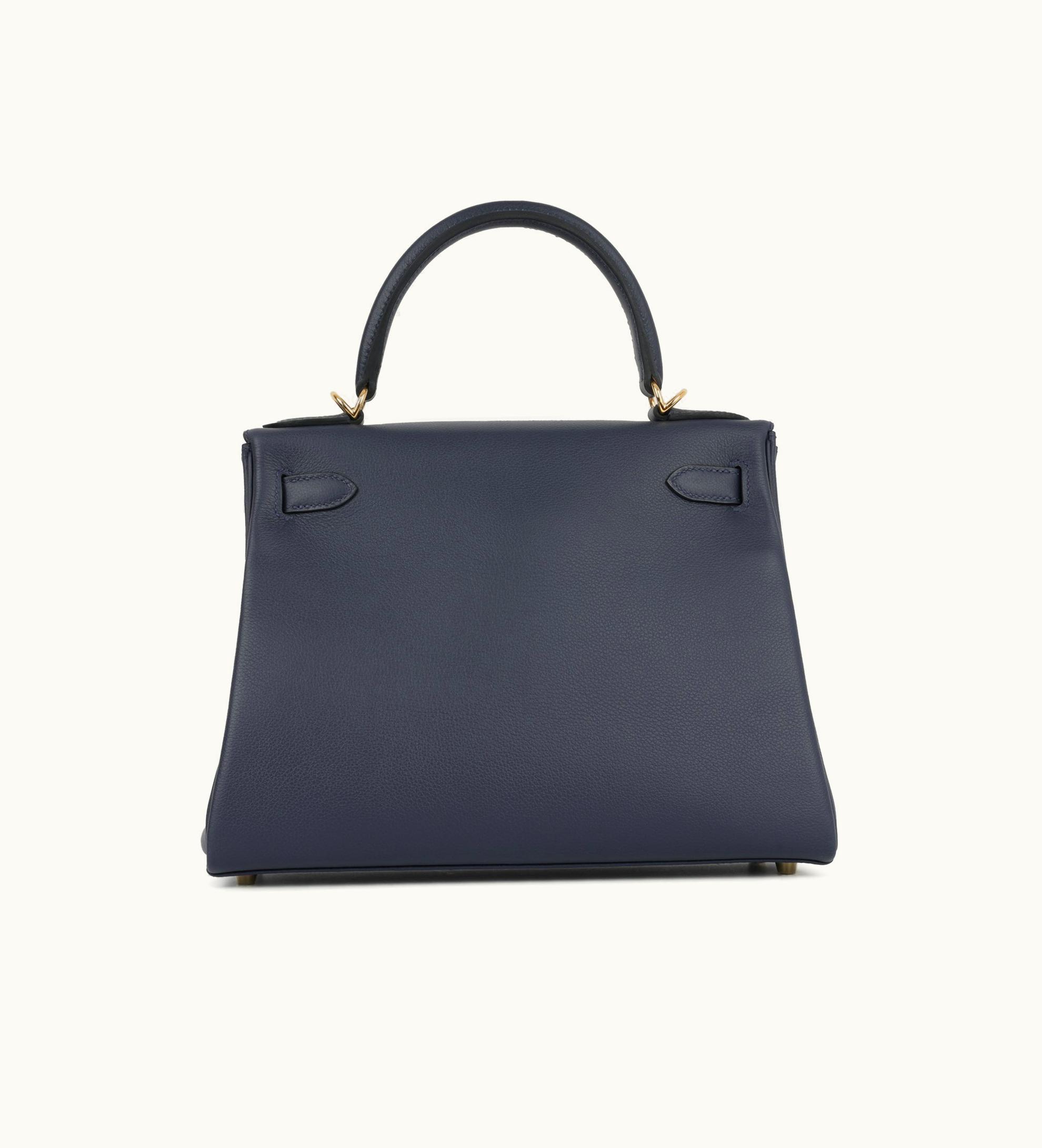Hermès Hermès Kelly 28cm - Bleu Nuit - Epsom - Retourne - Gold (GHW)