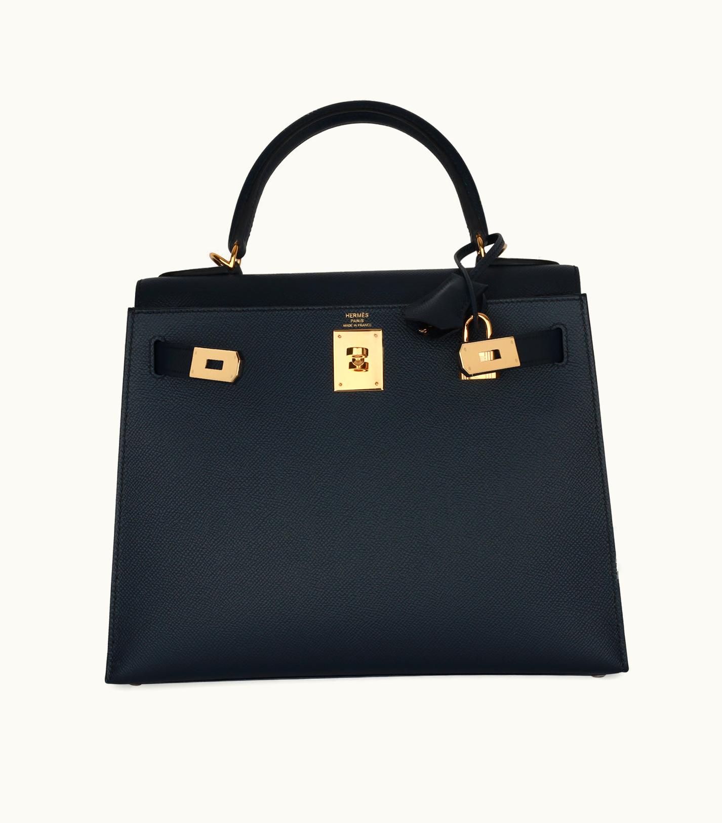 Hermès Hermès Kelly 28cm - Bleu Nuit - Swift - Sellier - Gold (GHW)