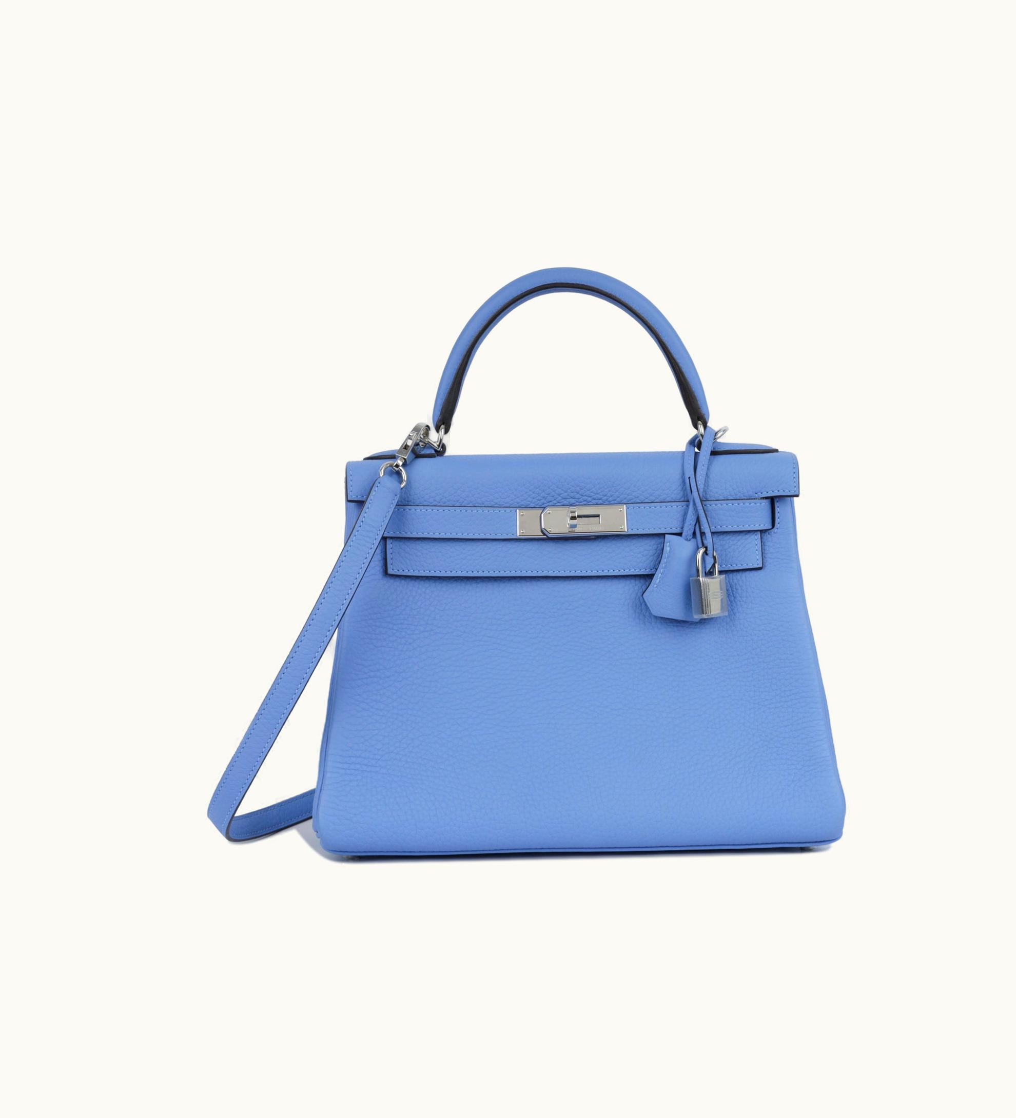 Hermès Hermès Kelly 28cm - Bleu Paradis - Clemence - Sellier - Palladium (PHW)