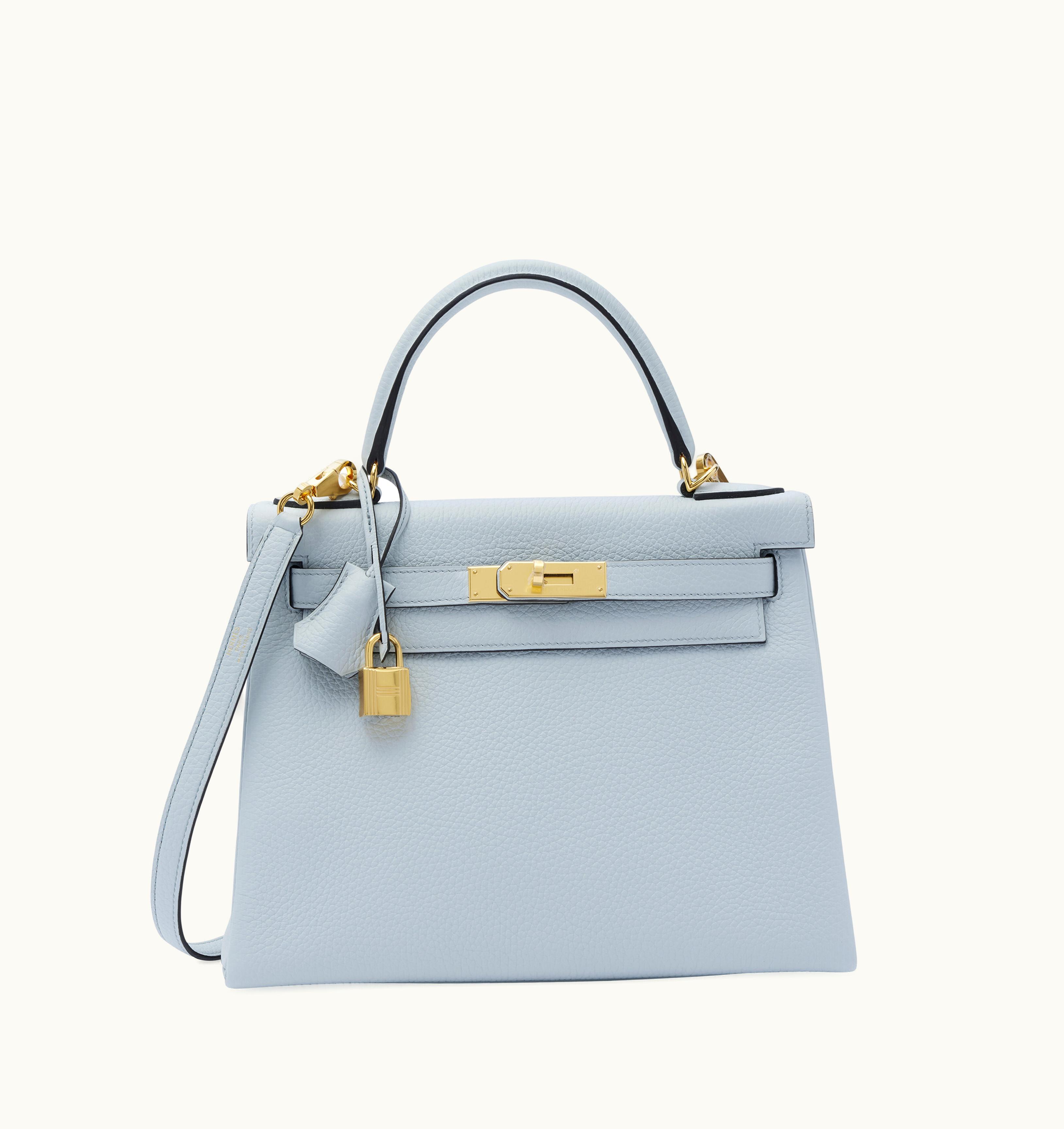 Hermès Hermès Kelly 28cm - Bleu Brume - Epsom - Retourne - Gold (GHW)