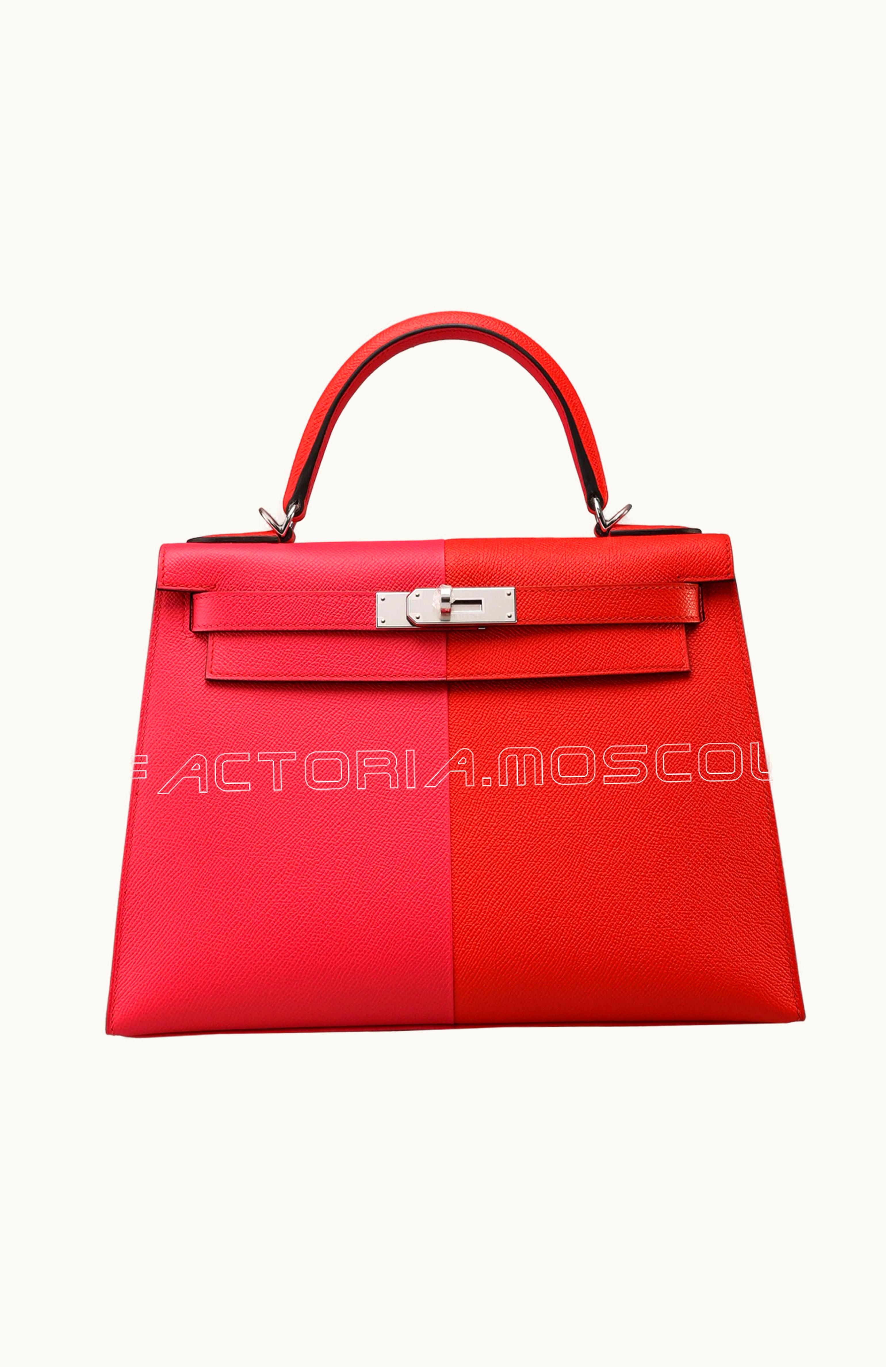 Hermès Hermès Kelly 28cm - Rouge de Coeur - Togo - Retourne - Palladium (PHW)