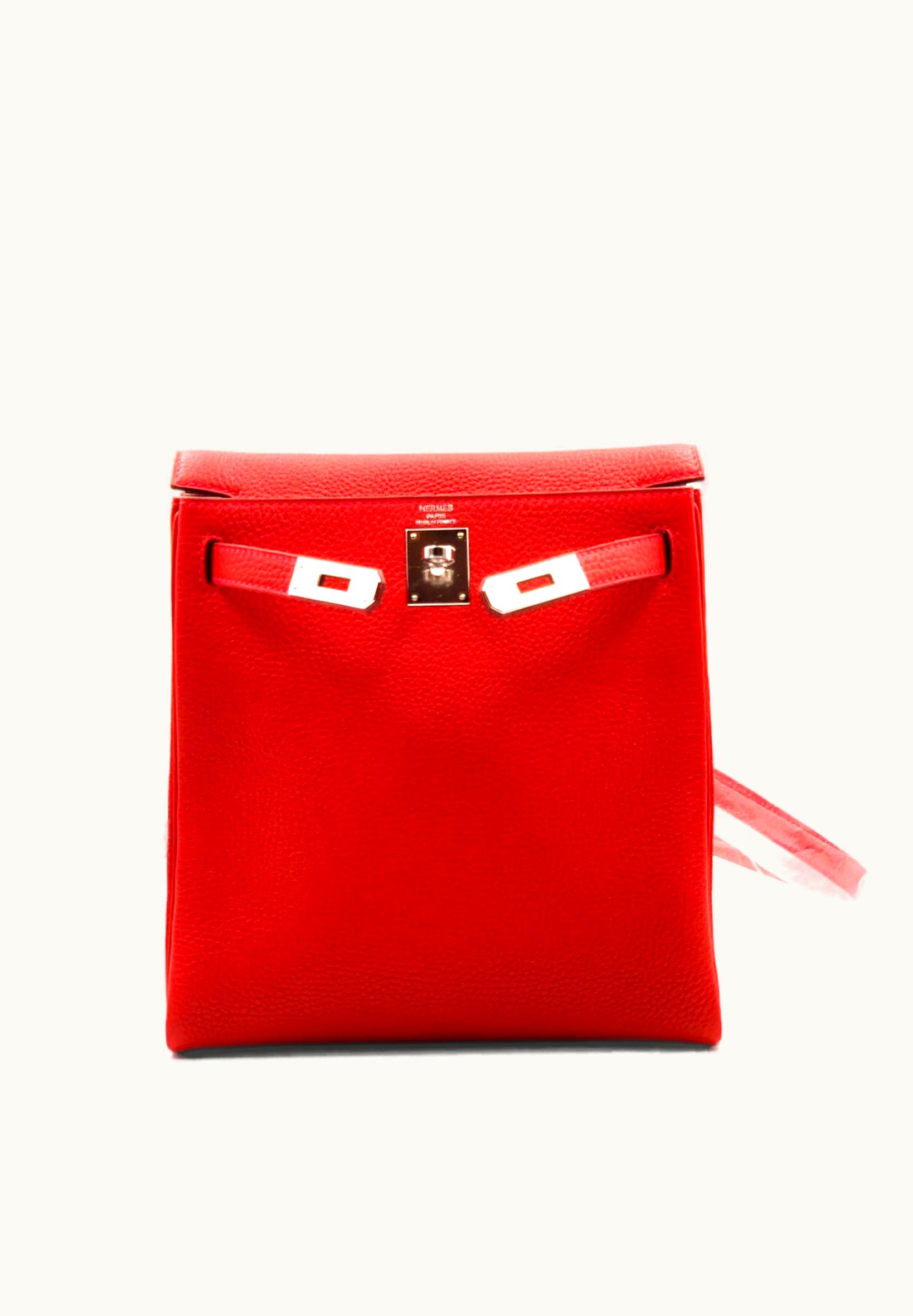 Hermès Hermès Kelly 28cm - Rouge Casaque - Epsom - Retourne - Palladium (PHW)