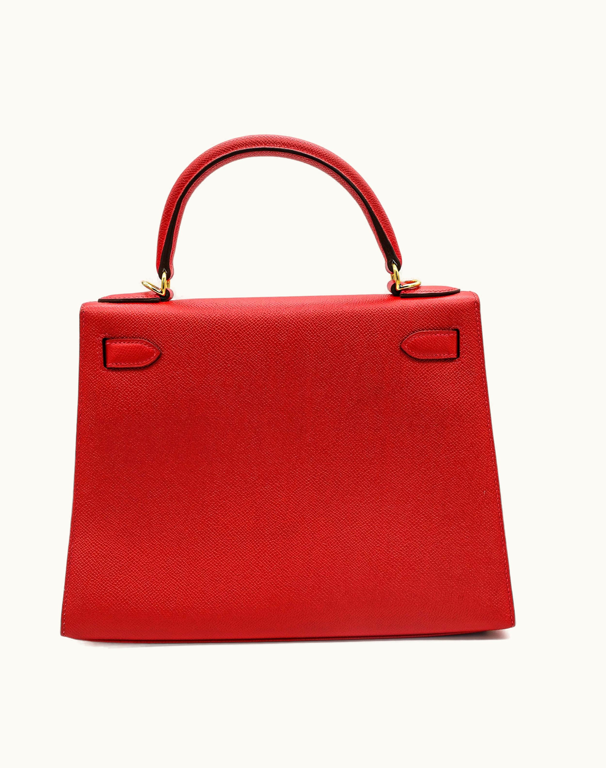Hermès Hermès Kelly 28cm - Rouge Casaque - Epsom - Sellier - Gold (GHW)