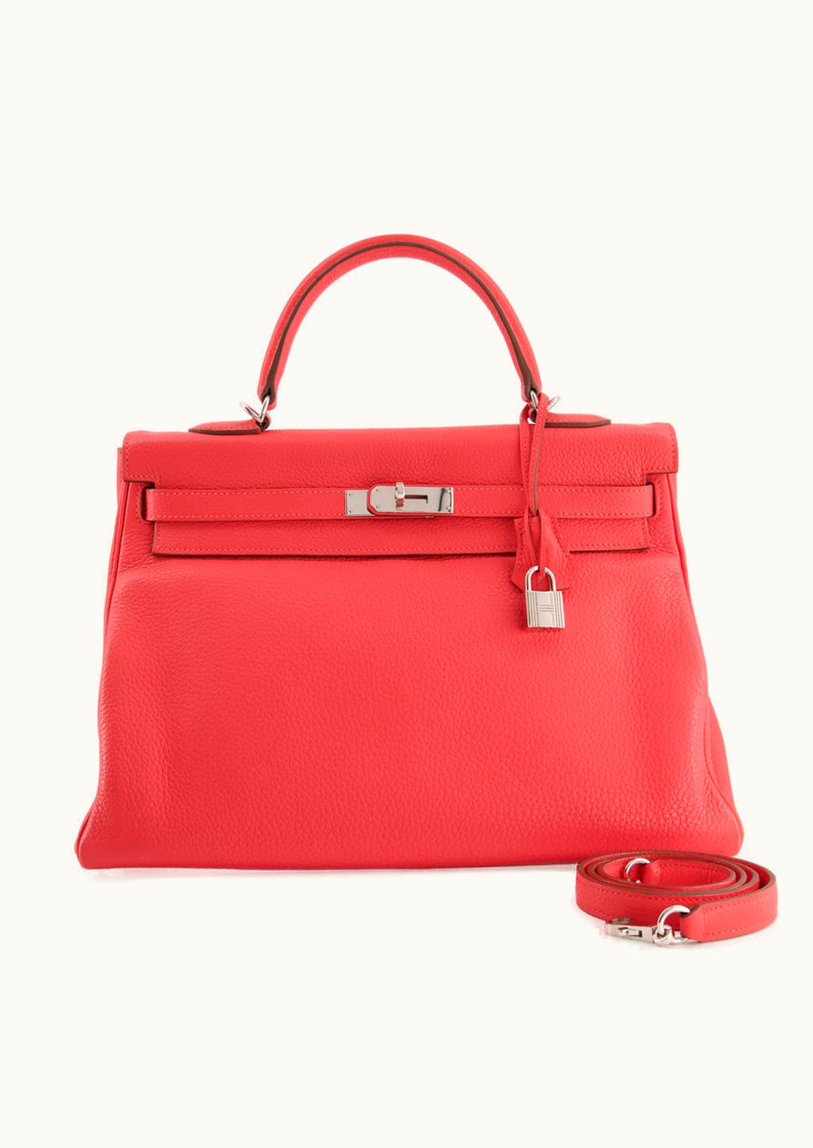 Hermès Hermès Kelly 28cm - Bougainvillea - Swift - Retourne - Palladium (PHW)