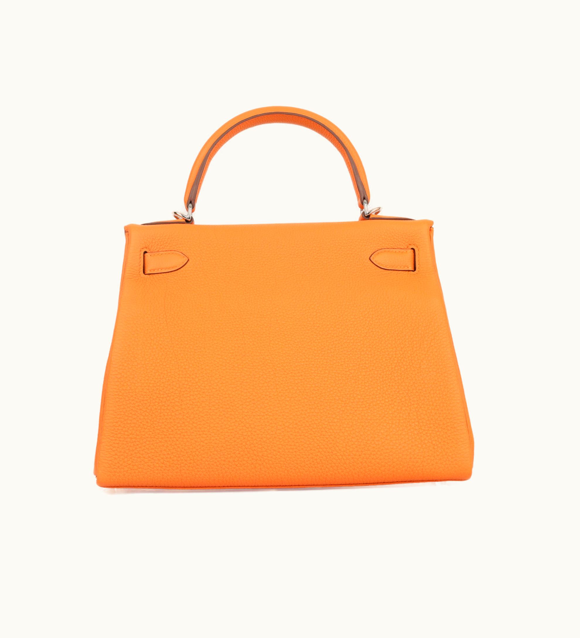 Hermès Hermès Kelly 28cm - Orange - Epsom - Retourne - Palladium (PHW)