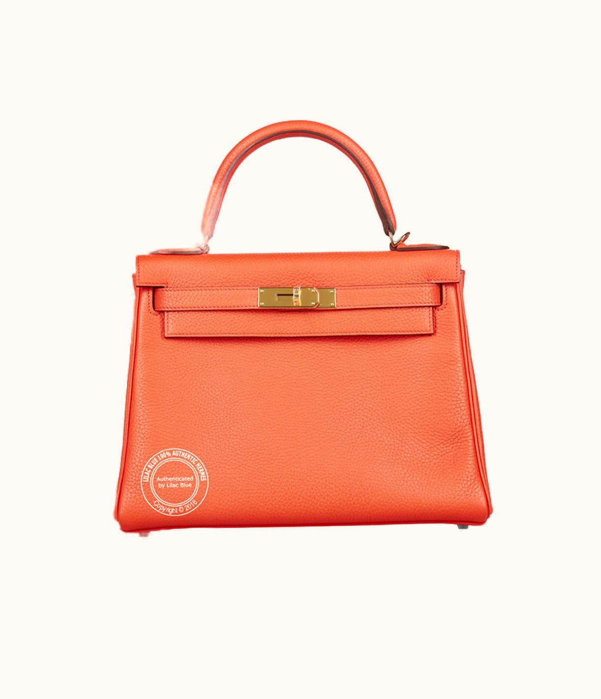 Hermès Hermès Kelly 28cm - Orange Poppy - Epsom - Sellier - Gold (GHW)
