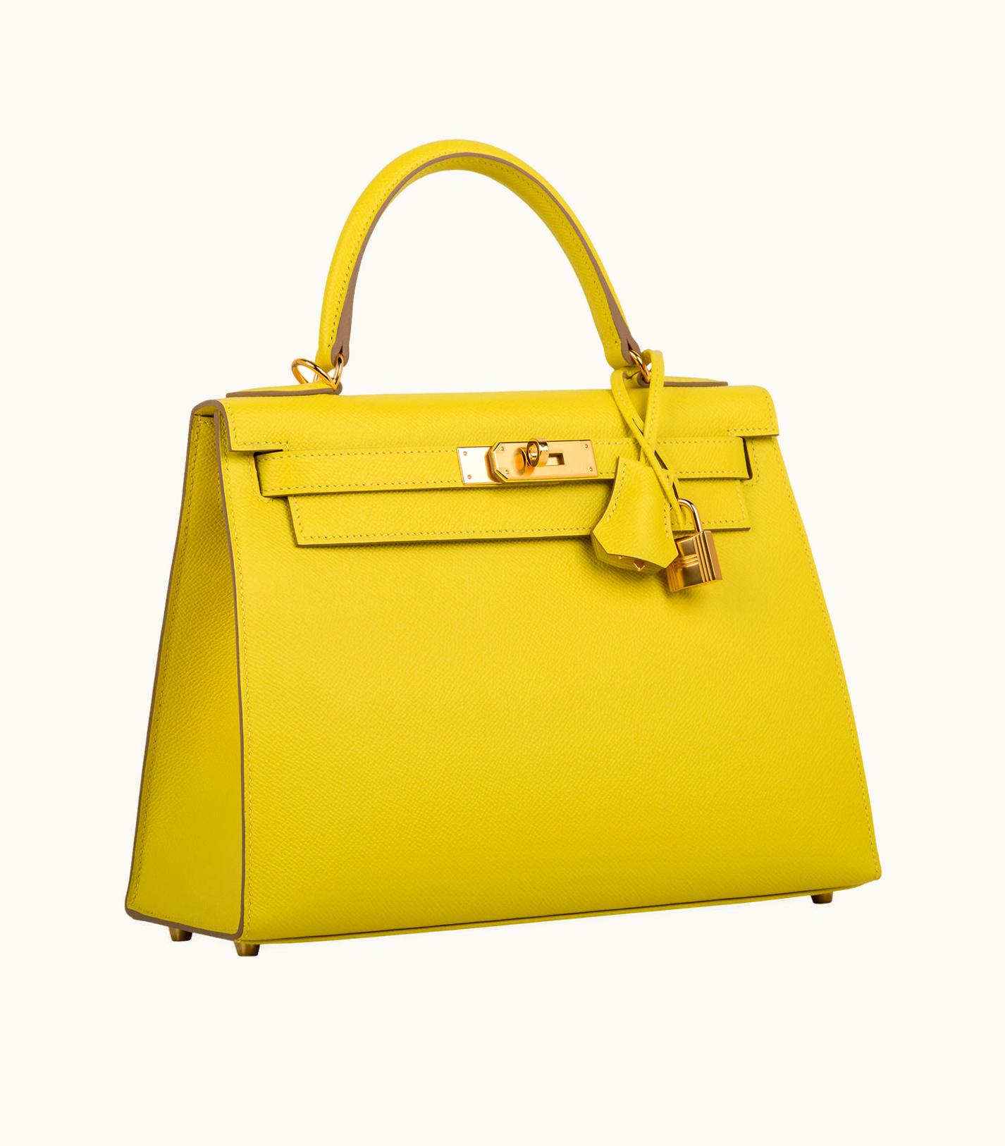 Hermès Hermès Kelly 28cm - Lime - Swift - Sellier - Gold (GHW)