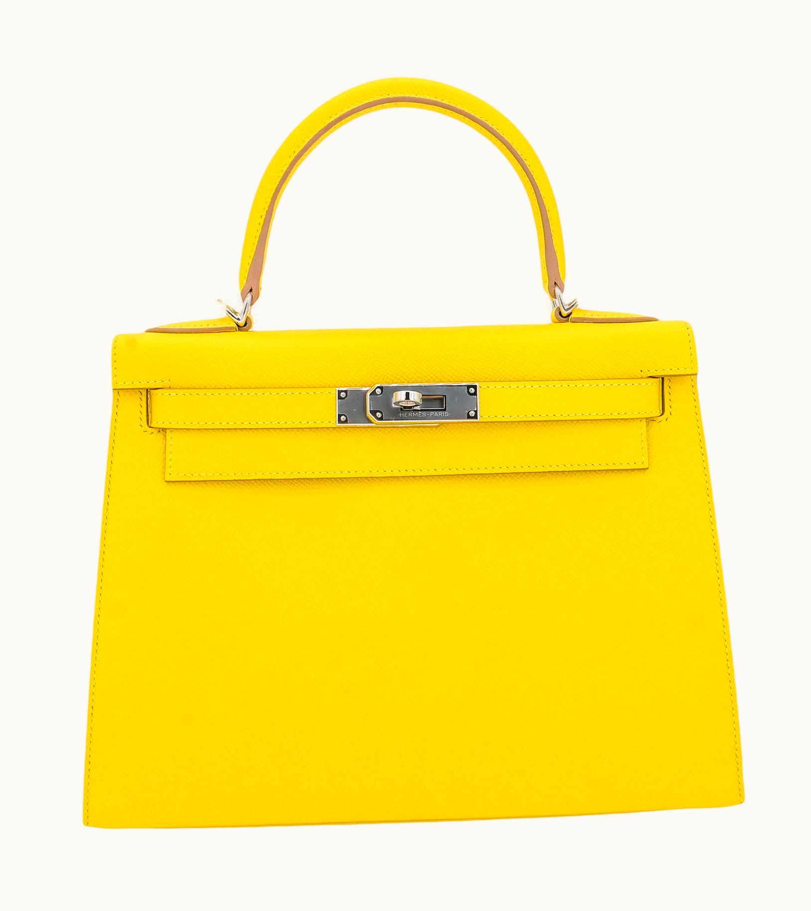 Hermès Hermès Kelly 28cm - Lime - Swift - Sellier - Palladium (PHW)
