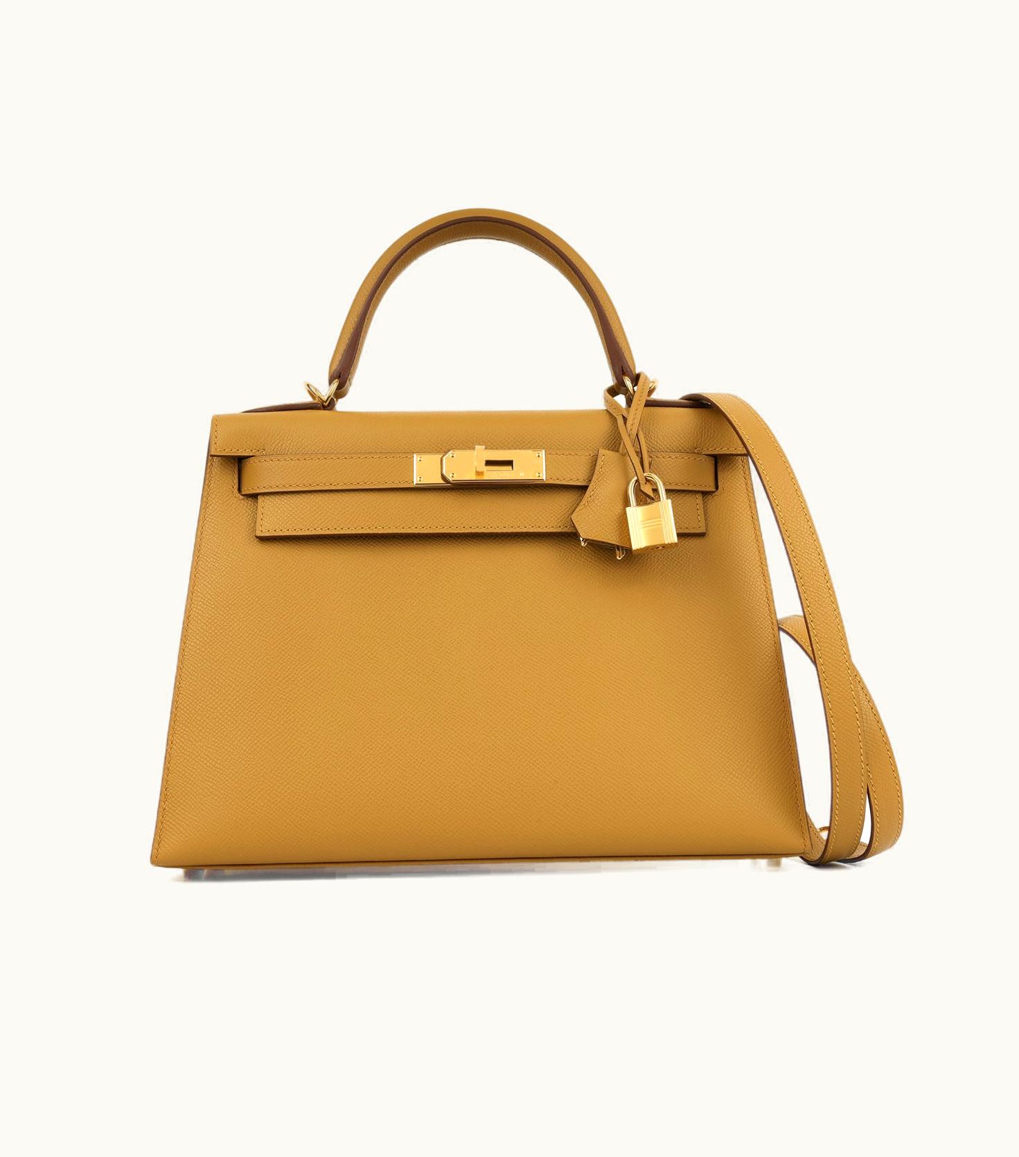 Hermès Hermès Kelly 28cm - Sesame - Clemence - Sellier - Gold (GHW)