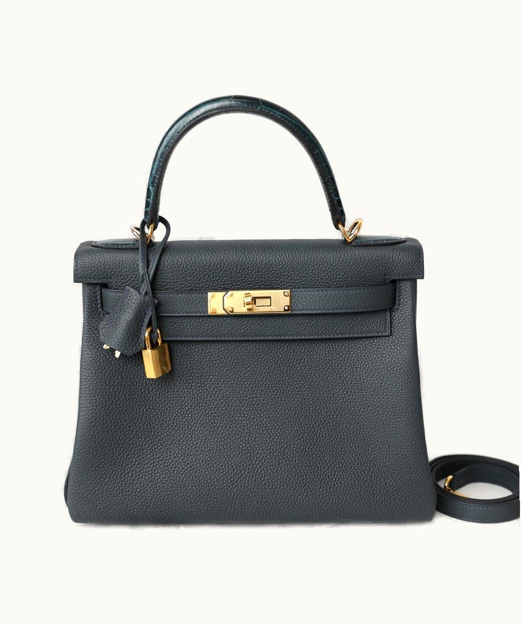 Hermès Hermès Kelly 28cm - Vert Rousseau - Togo - Retourne - Gold (GHW)