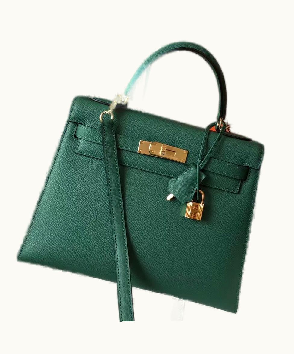 Hermès Hermès Kelly 28cm - Vert Vertigo - Epsom - Sellier - Gold (GHW)
