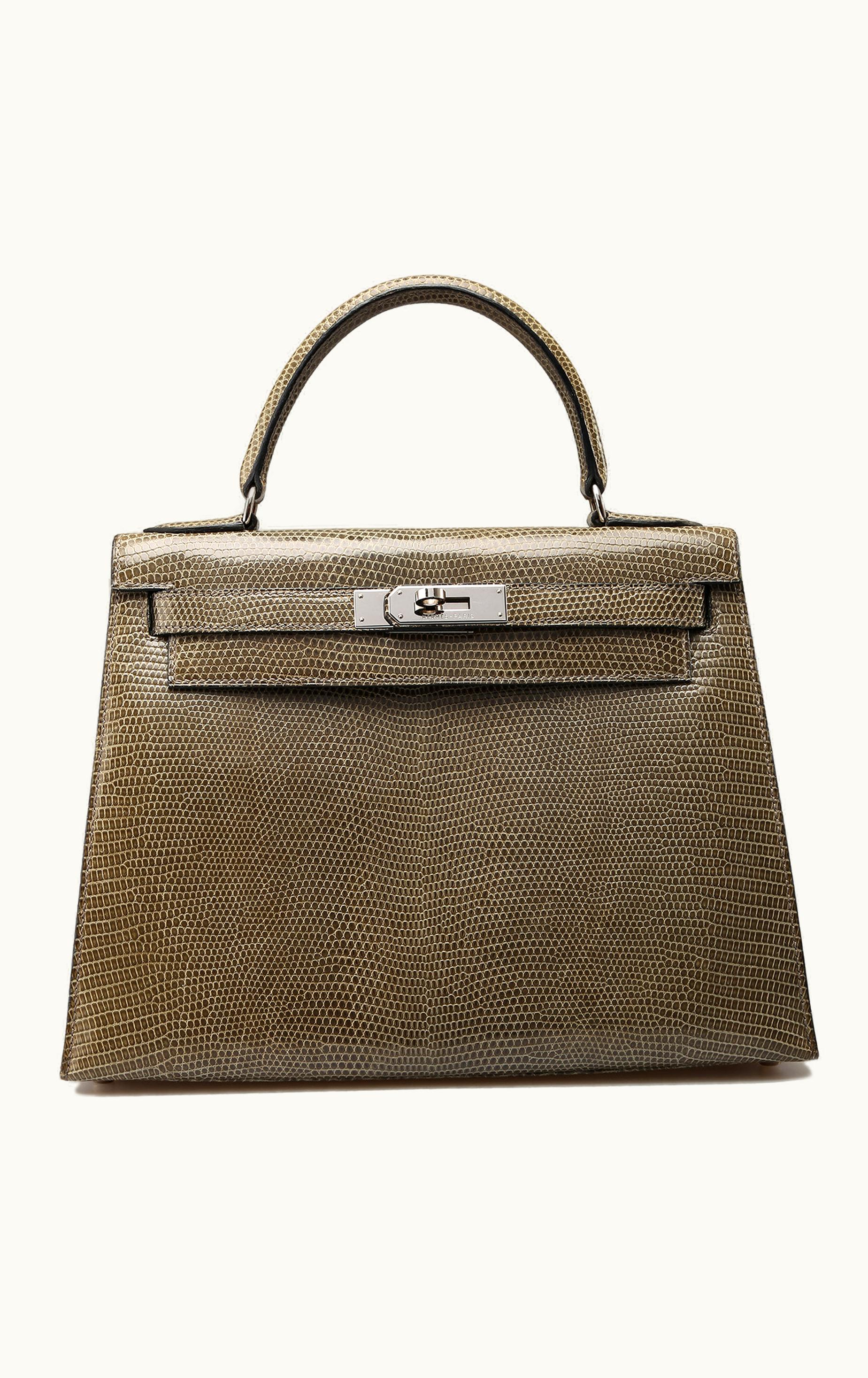 Hermès Hermès Kelly 28cm - Vert Olive - Epsom - Retourne - Palladium (PHW)