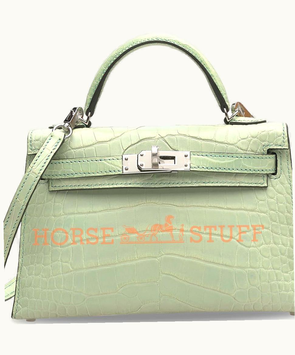 Hermès Hermès Kelly 28cm - Vert d'Eau - Epsom - Sellier - Palladium (PHW)