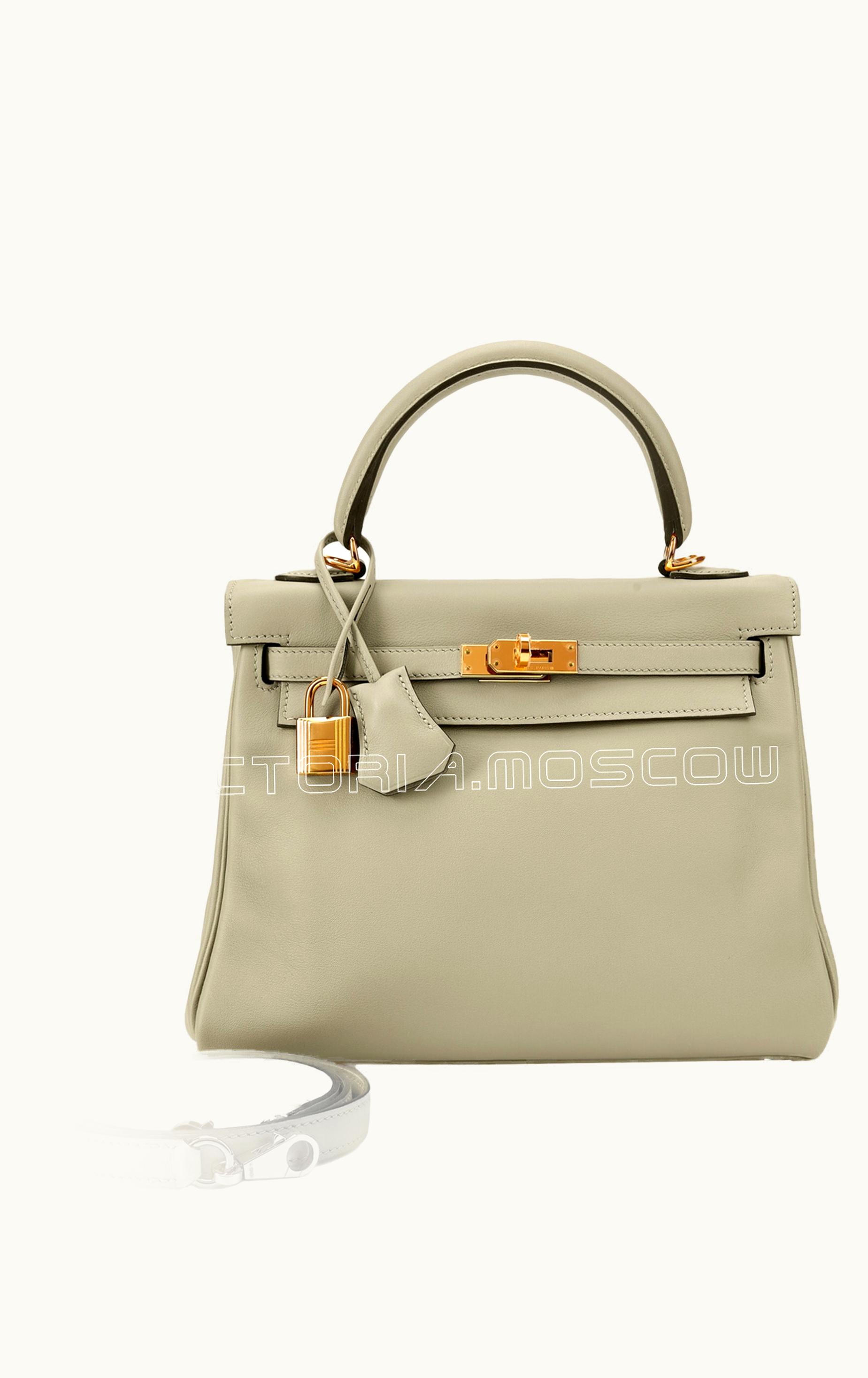Hermès Hermès Kelly 28cm - Sauge - Clemence - Retourne - Gold (GHW)