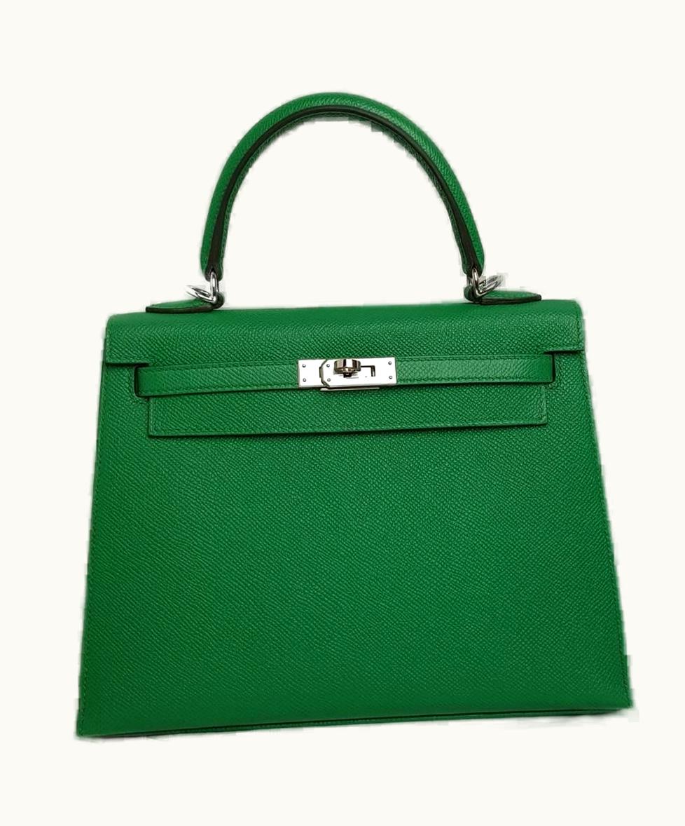 Hermès Hermès Kelly 28cm - Cactus - Epsom - Retourne - Palladium (PHW)