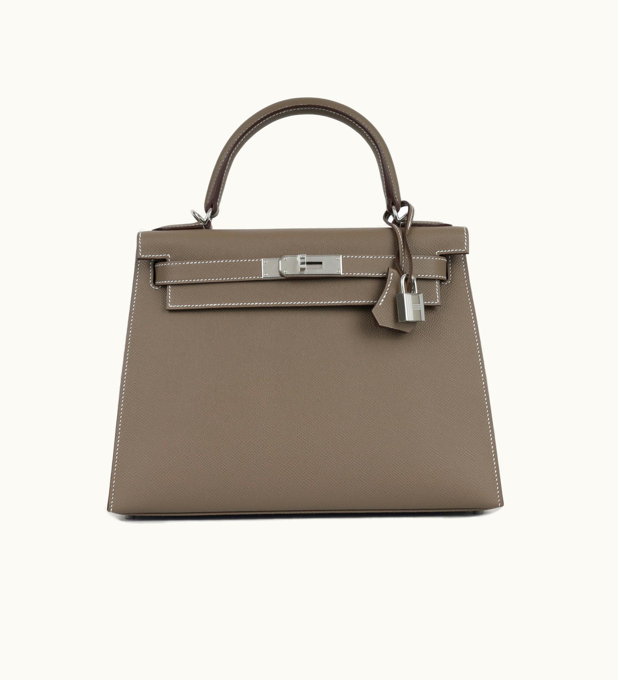Hermès Hermès Kelly 28cm - Etoupe - Clemence - Sellier - Palladium (PHW)