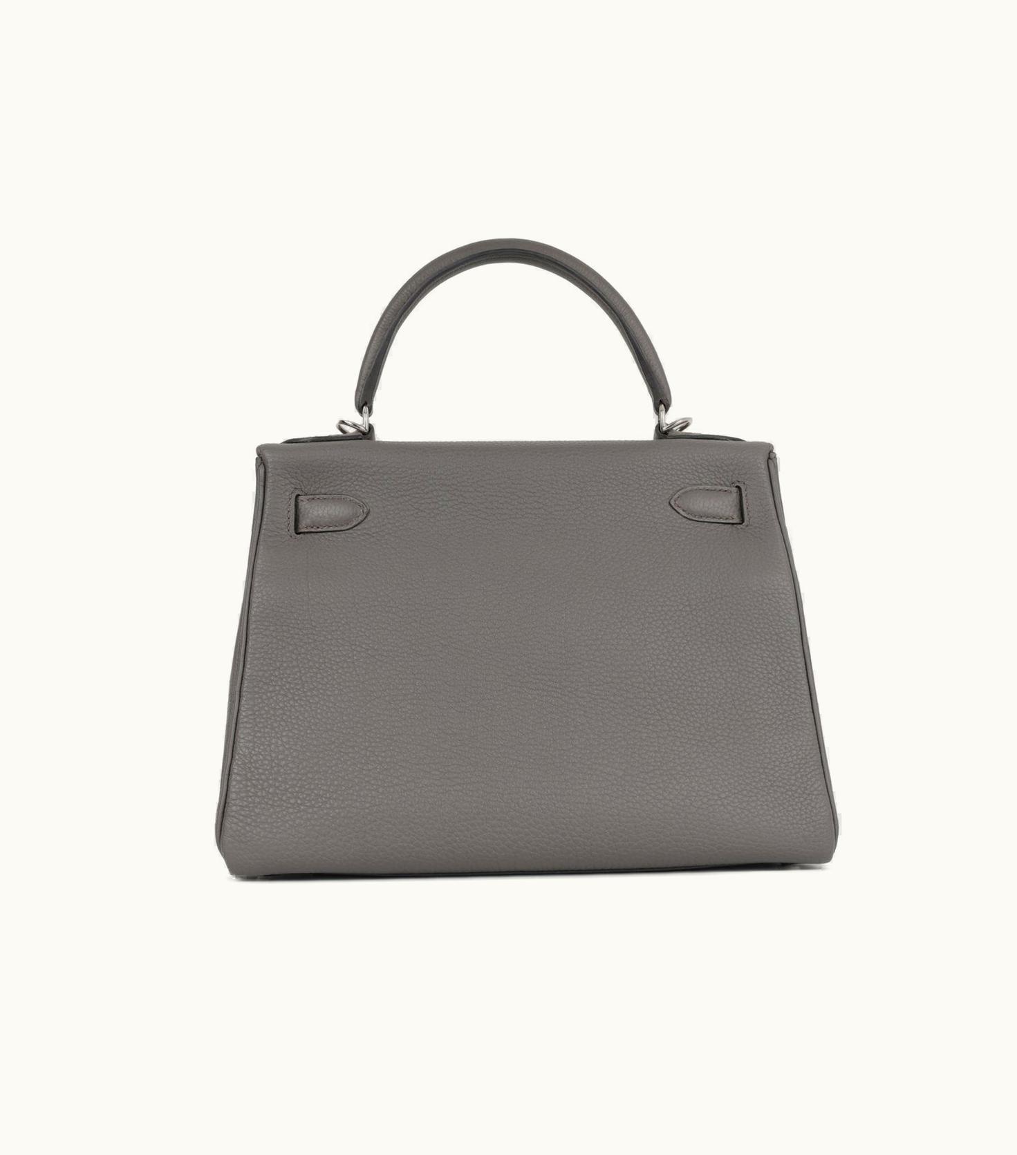 Hermès Hermès Kelly 28cm - Etain - Swift - Retourne - Palladium (PHW)